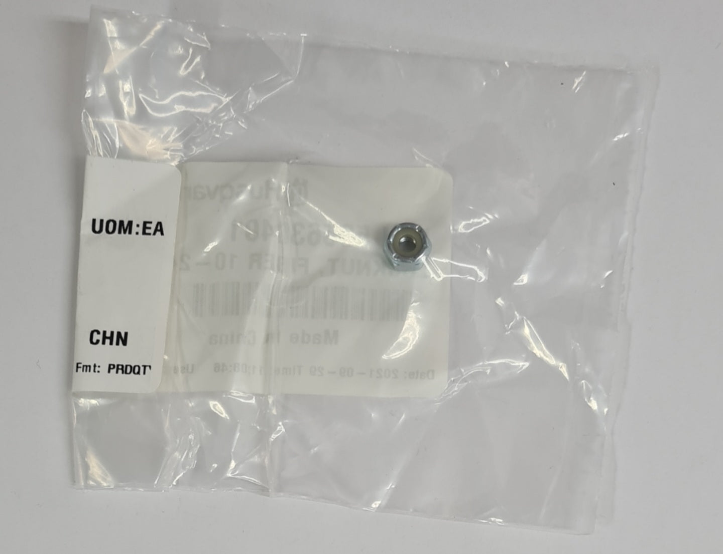 505630401 LOCKNUT, FIBER 10-24 FOR FASTENERS BY HUSQVARNA