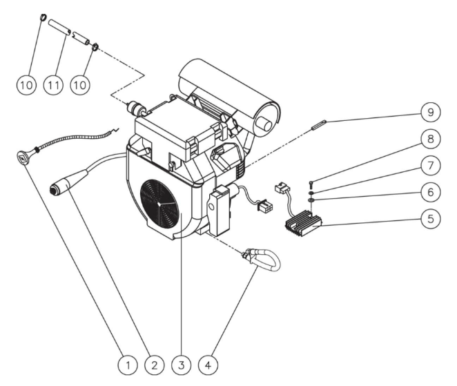 HVS-3008-0H6G/0K6G/1H6G Engine Assembly Parts by Mi-T-M.