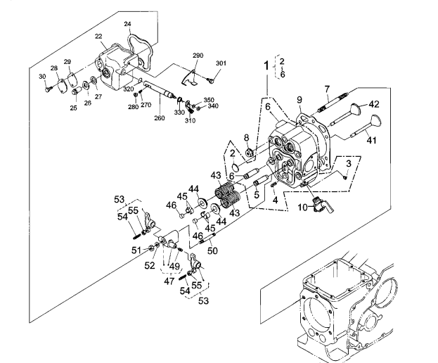 Cylinder Head Assembly Parts For MRH601DS KUBOTA EA330 Engine Vibratory Rollers By Multiquip
