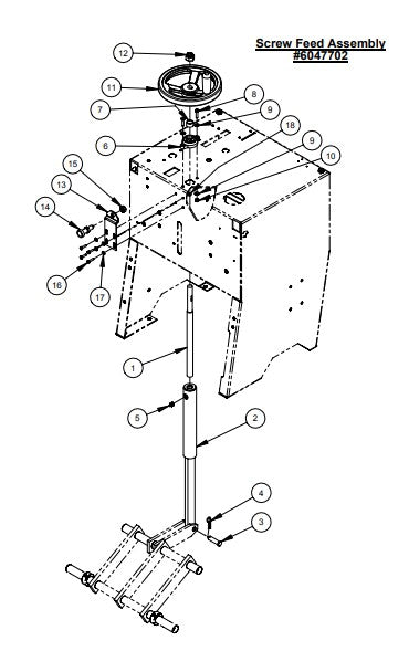 CC2500 Screw Feed Assembly