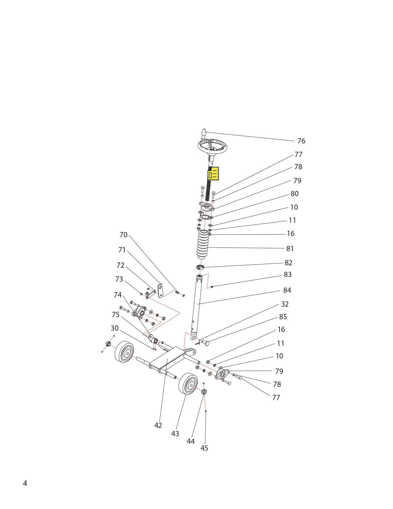 CC1200 Screw feed and Front axle assembly