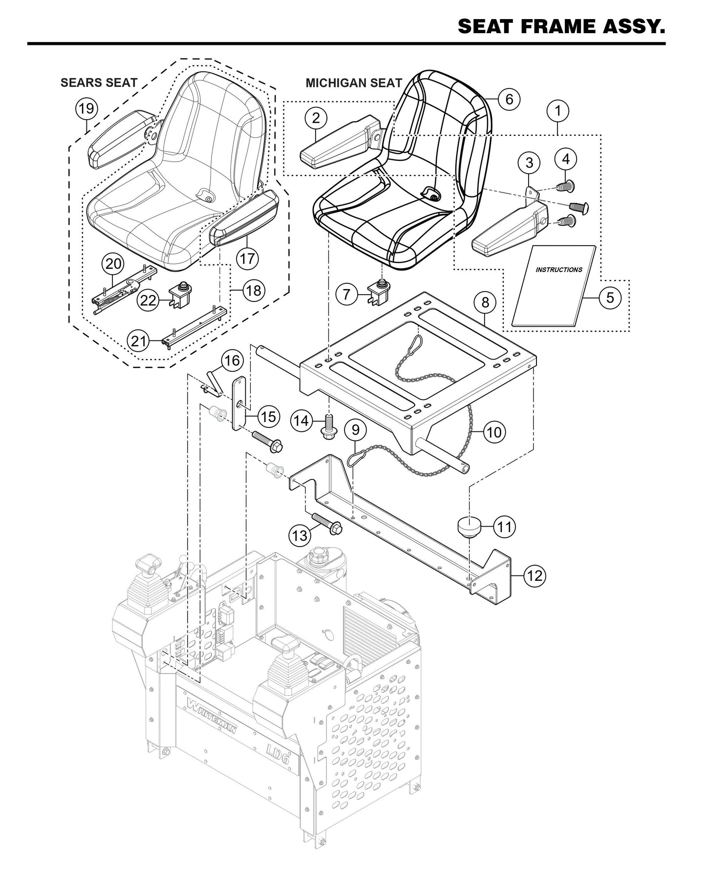 LD6 Seat Frame Assembly