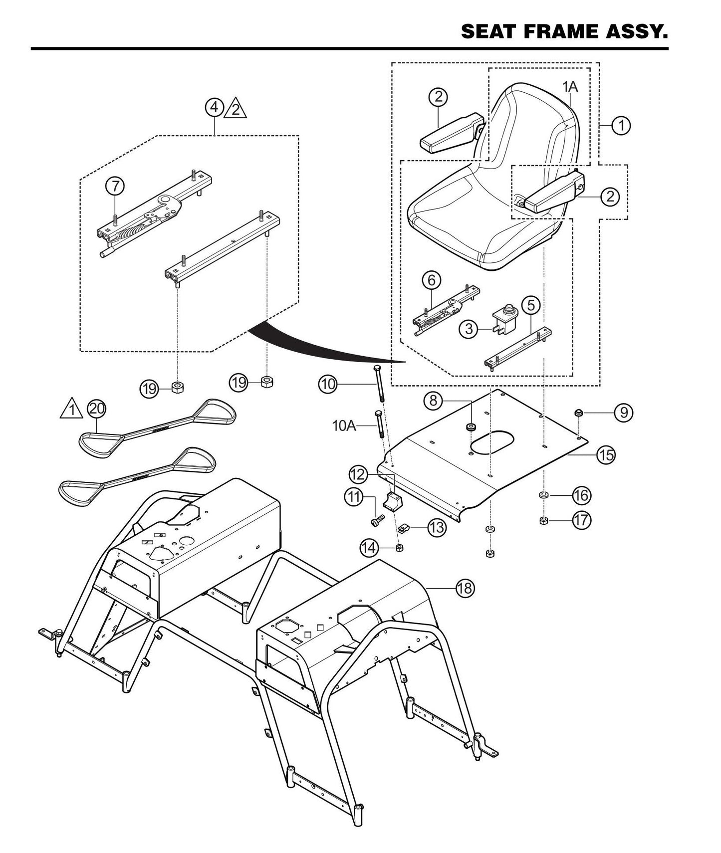 HTXD6I Seat Frame Assembly