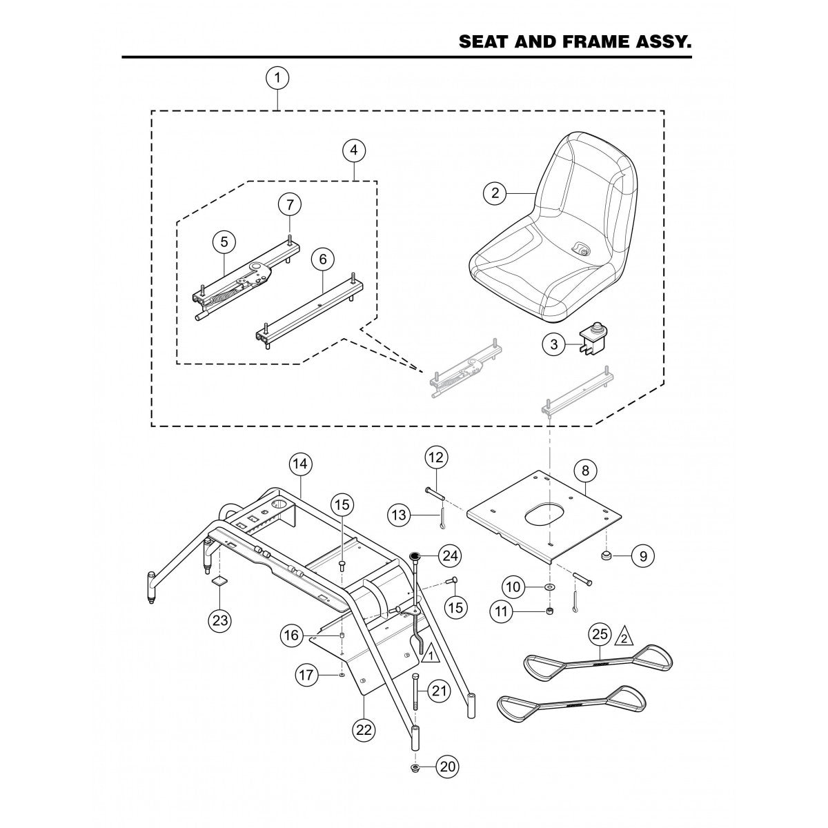 HHNG4 HHNG5 Seat and Frame Assembly