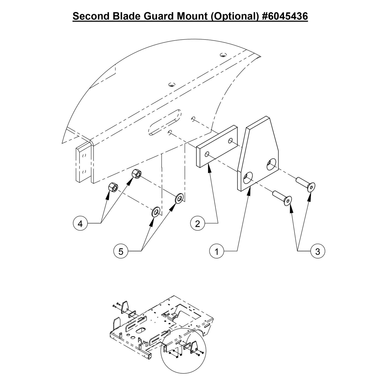 CC4120 /30EXL-3  Second Blade Guard Mount