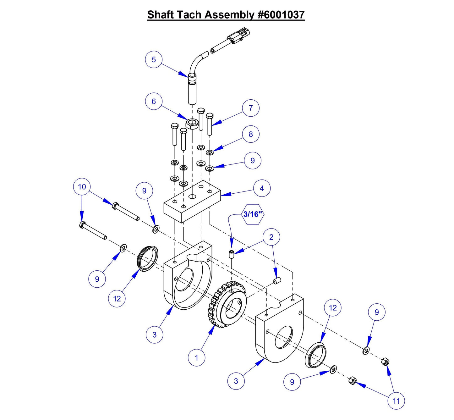 CC5049 Shaft Tach Assembly
