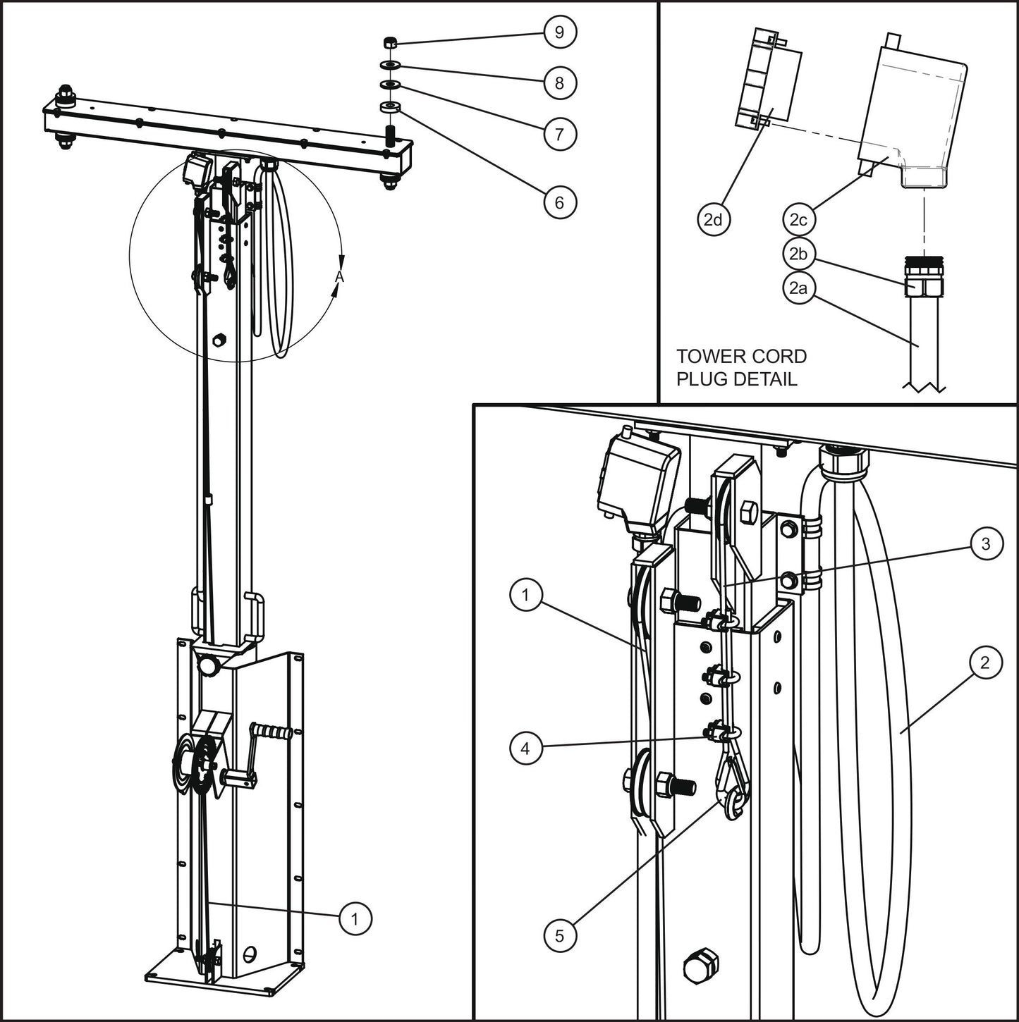 Shed-Lite PAL 4000 Tower (3 of 3) Assembly Parts By Allmand