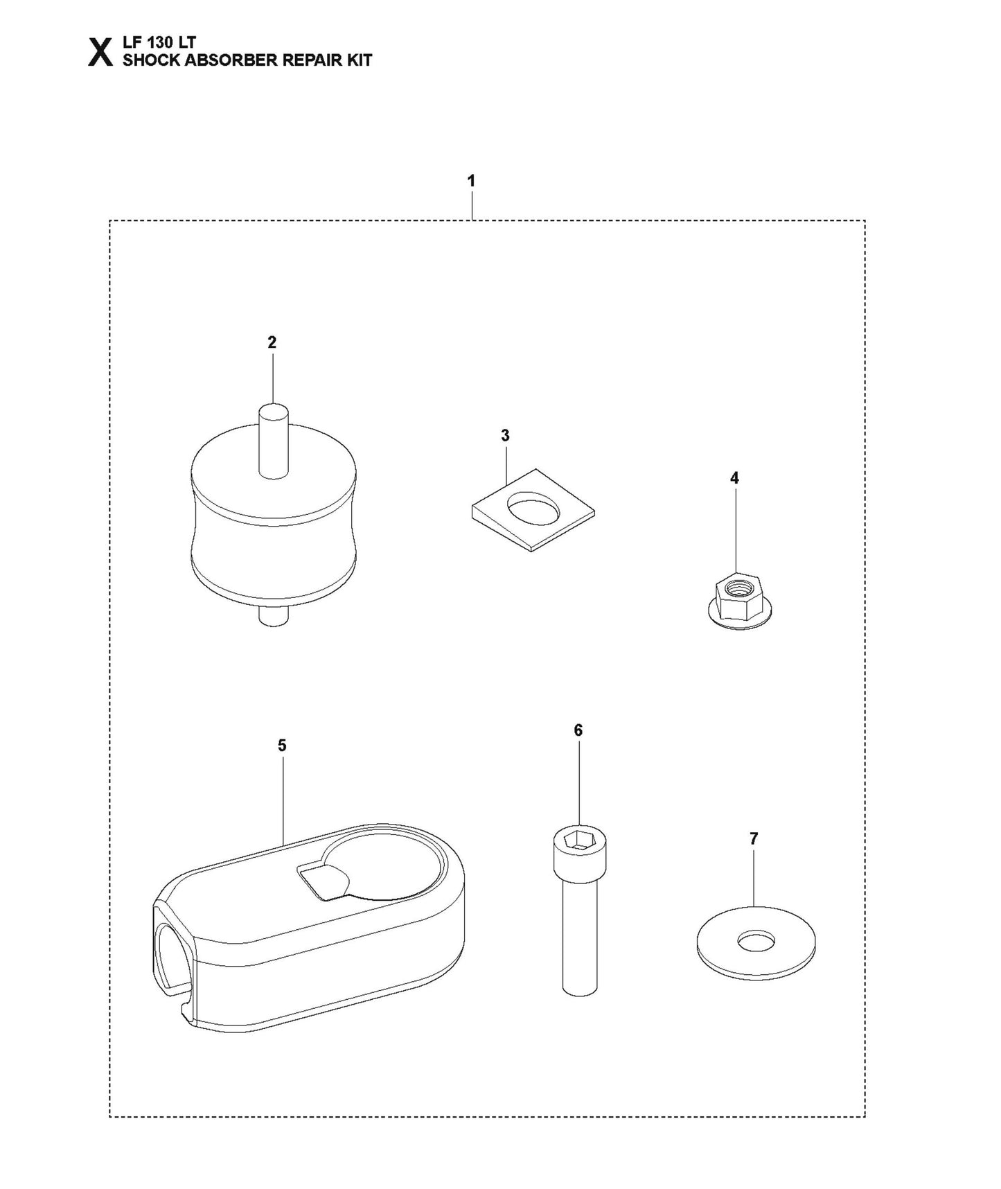 Shock Absorber Repair Kit Parts For LF 130 LT Petrol By Husqvarna