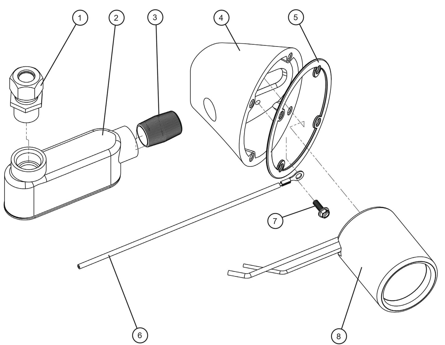 CE V-Series Night Lite Pro II Socket Entrance End Cap Parts By Allmand