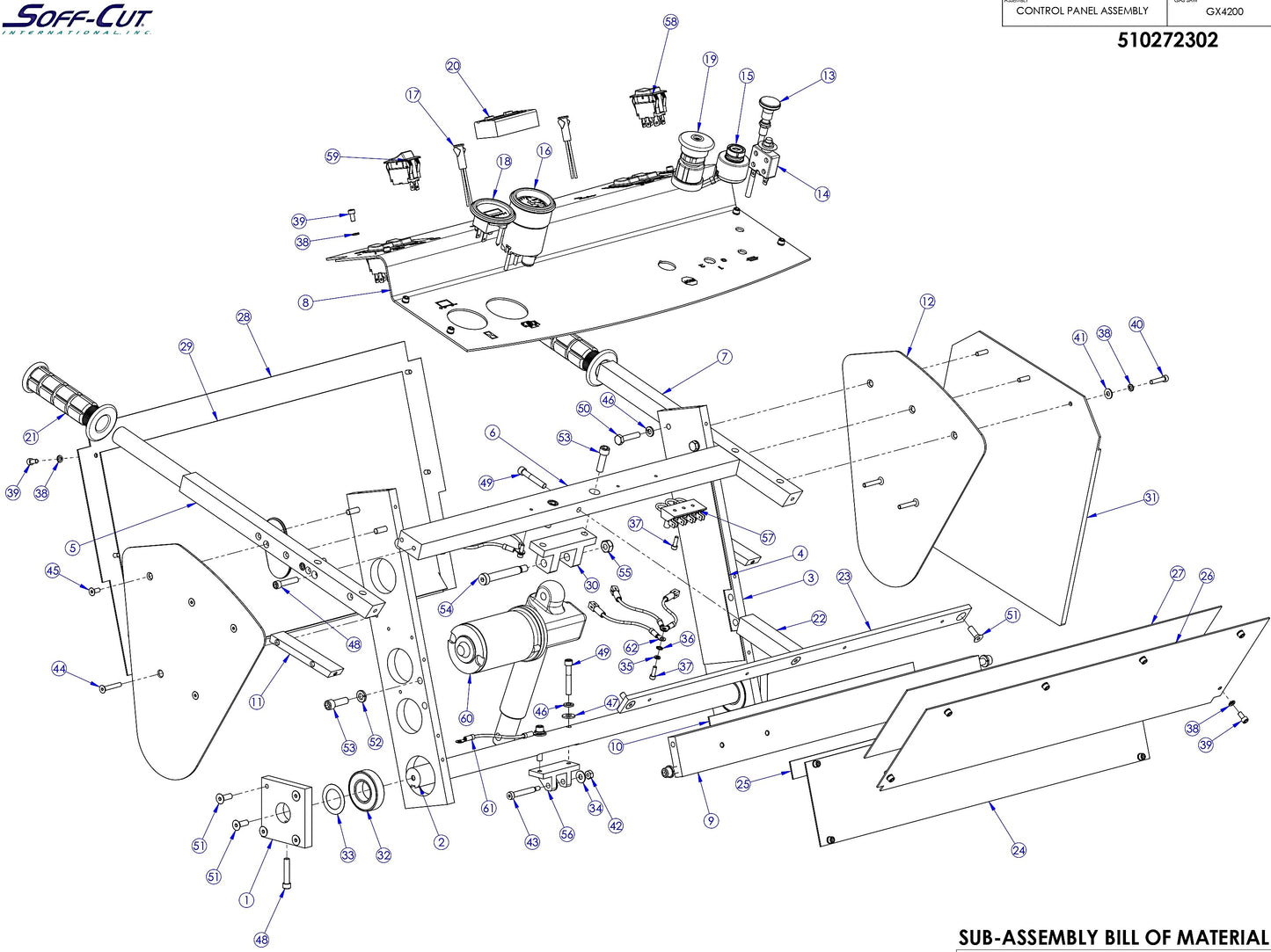 Control Panel Assembly parts-GX4200 By Husqvarna