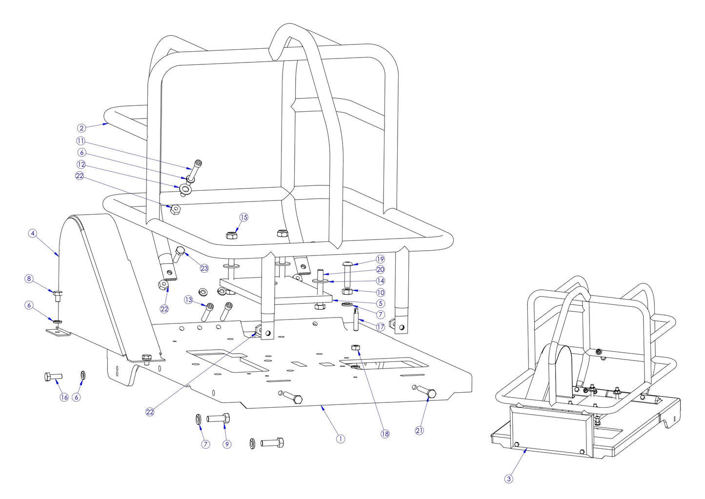 Soff Cut X150D Mainframe Assembly Parts by Husqvarna