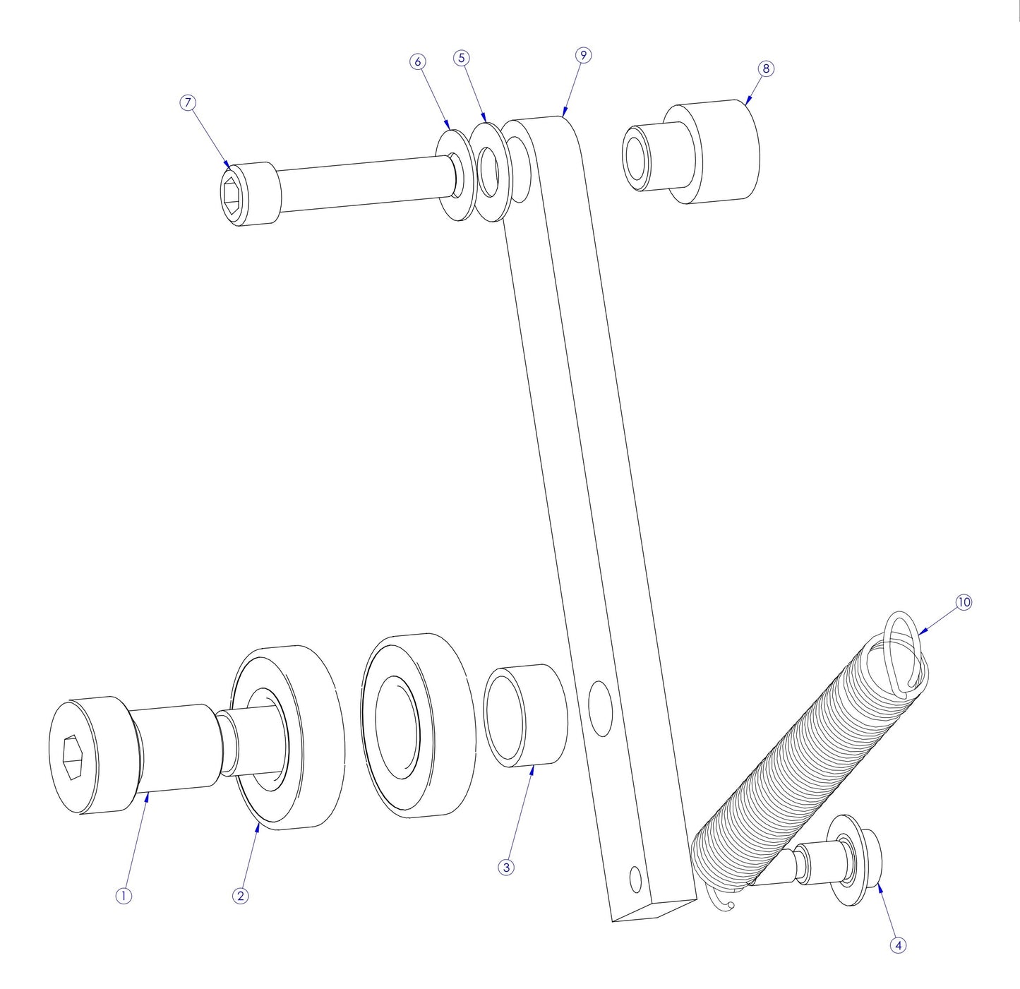 Soff Cut X150D Belt Tensioner Assembly Parts by Husqvarna