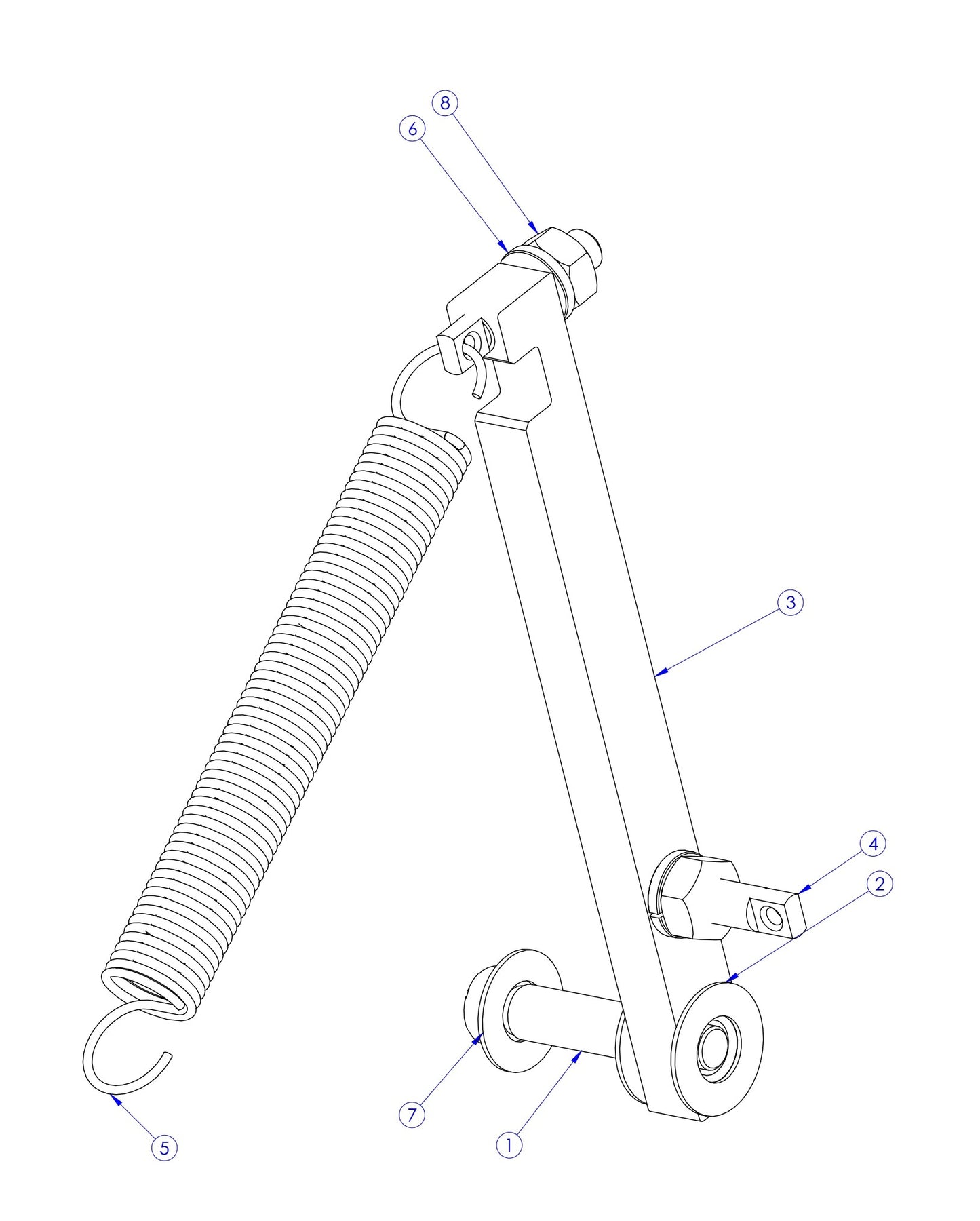 Soff Cut X150D Blade Release Arm Assembly Parts by Husqvarna