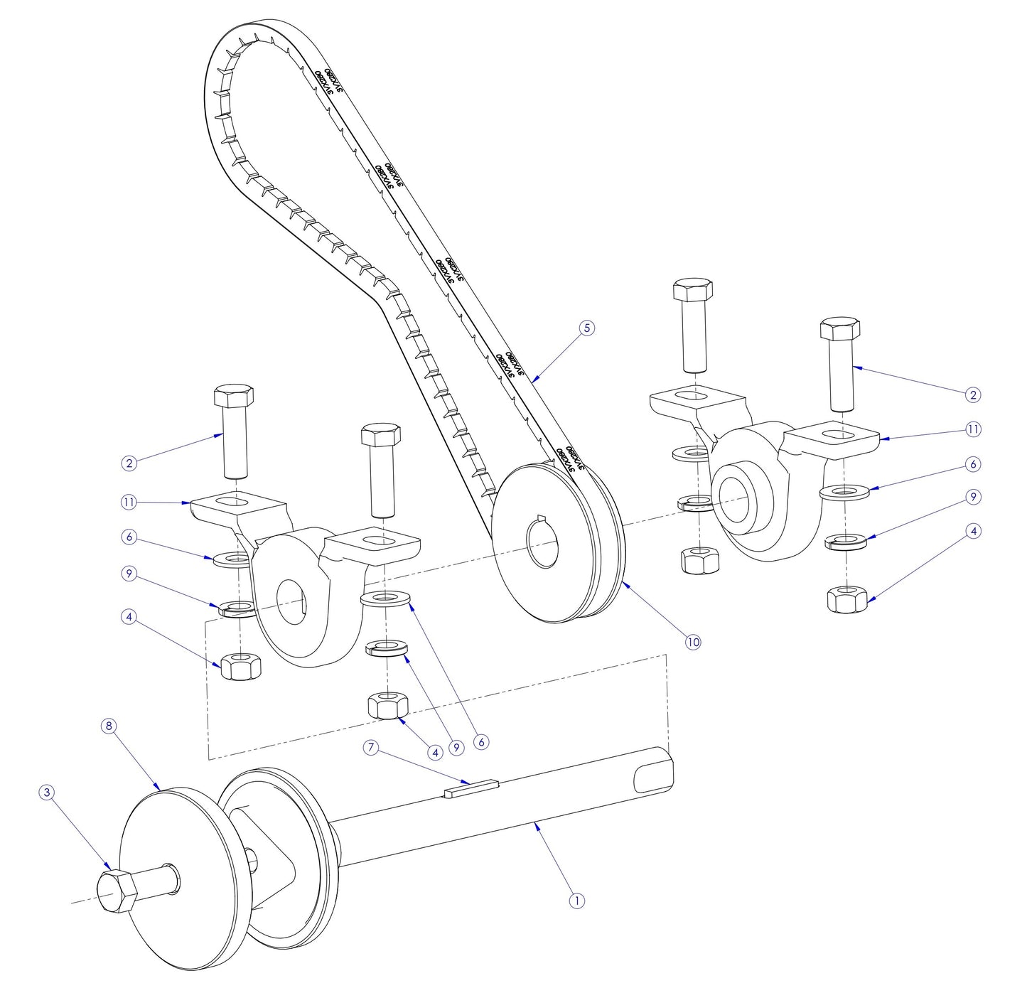 Soff Cut X150D Blade Shaft Assembly Parts