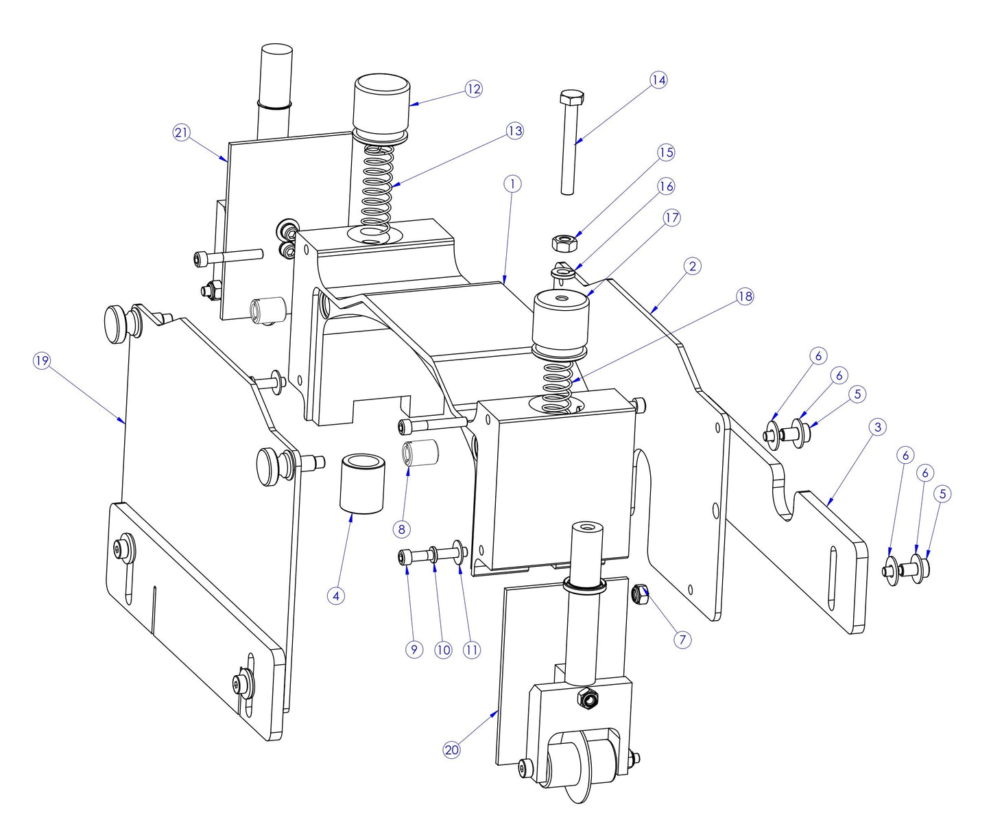 Soff Cut X150D Blade Block Assembly Parts by Husqvarna