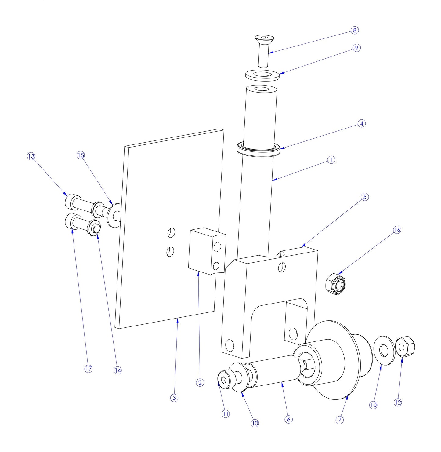 Soff Cut X150D Kit, Guide Wheel, Front Assembly Parts by Husqvarna