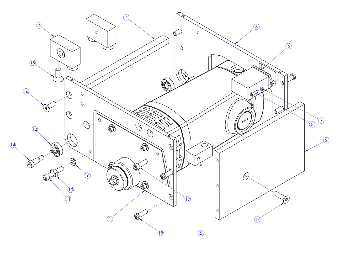 Soff Cut X390 Motor Box Assembly Parts
