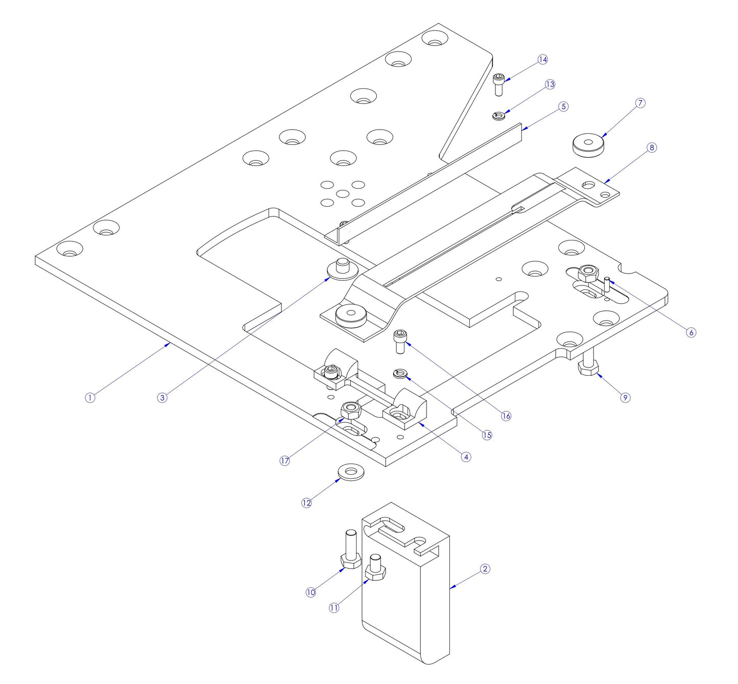 Soff Cut X390 Bottom Plate Assembly Parts