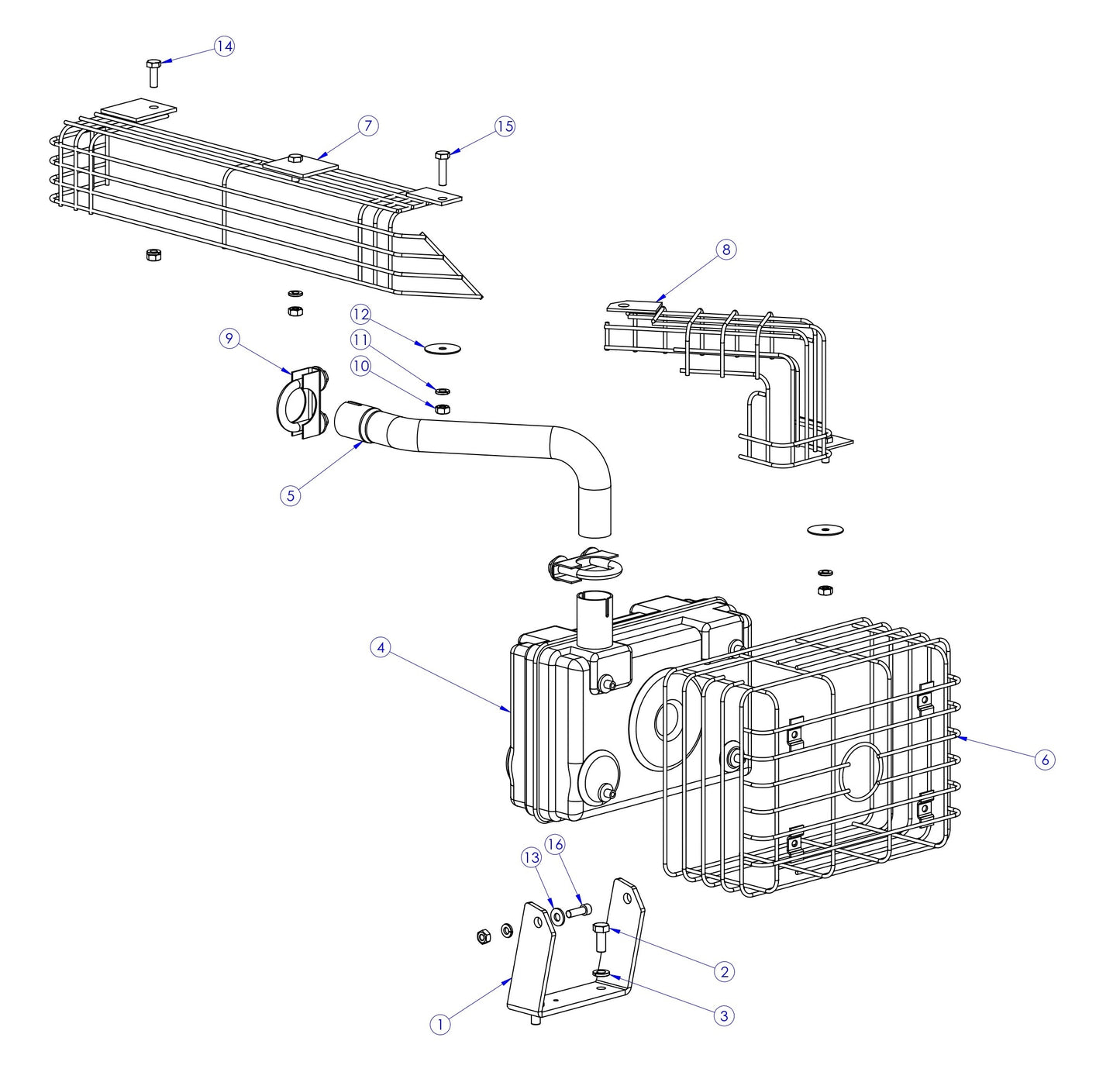 Soff Cut X4000 Exhaust System Assembly Parts