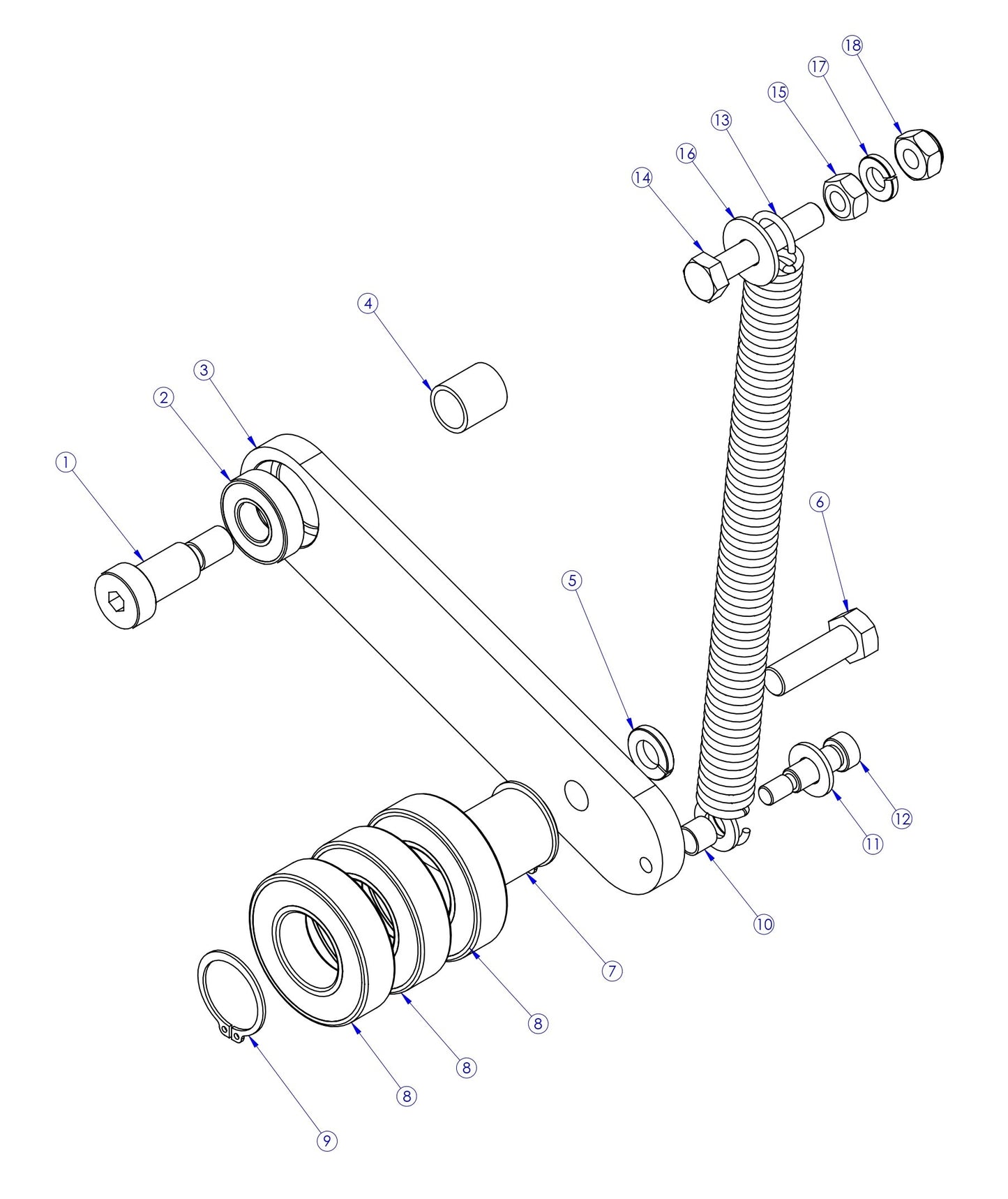 Soff Cut X4000 Blade Idler Pulley Assembly Parts