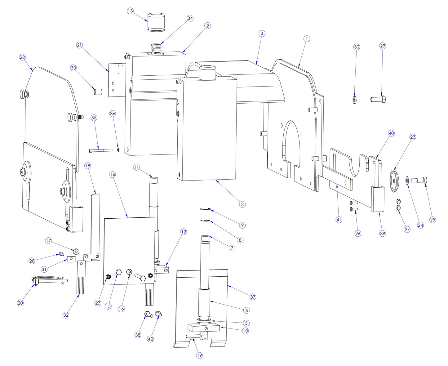 Soff Cut X4000 Blade Housing Assembly Parts by Husqvarna