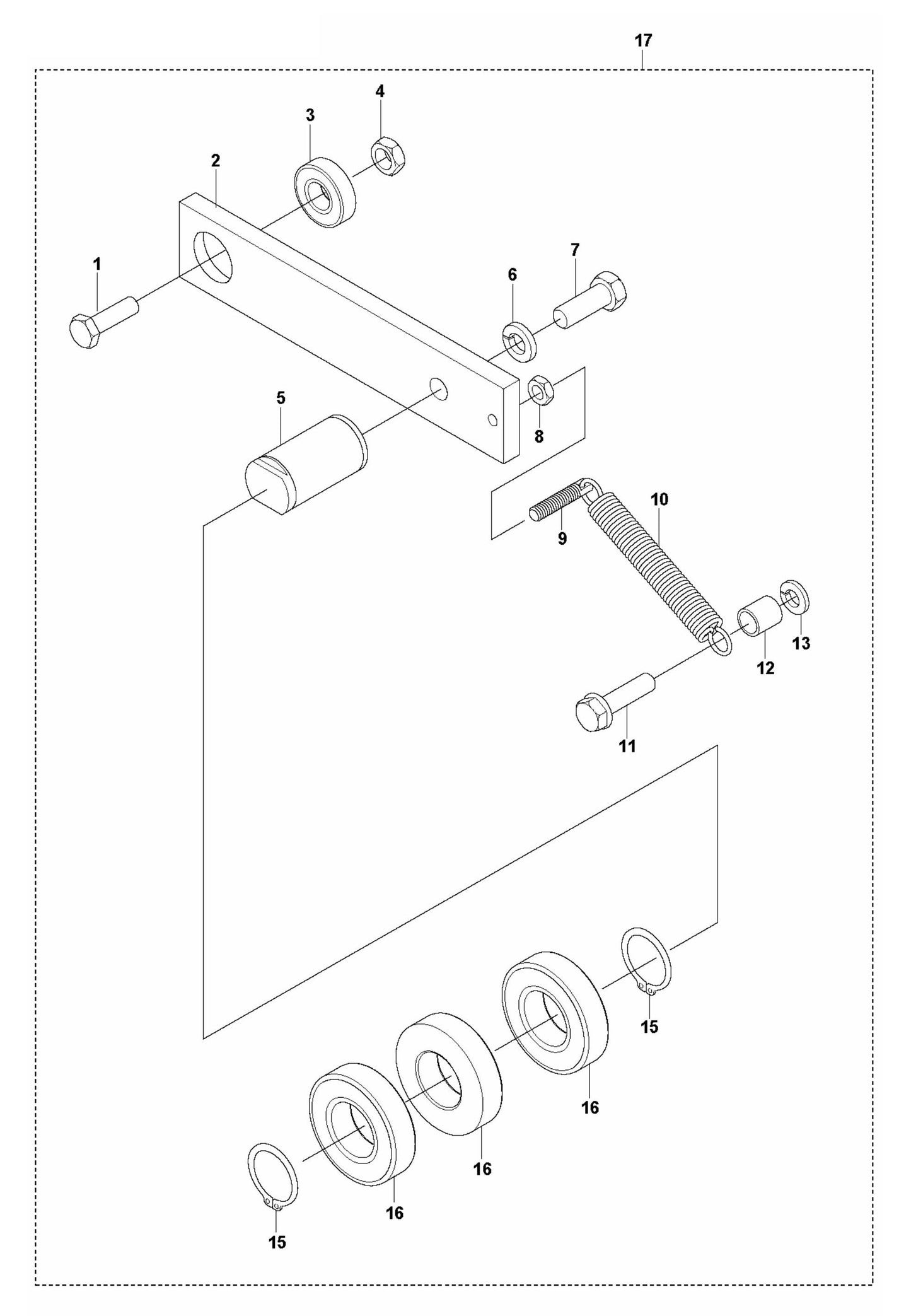 Soff Cut 2000 Blade Shaft Idler Assembly Parts