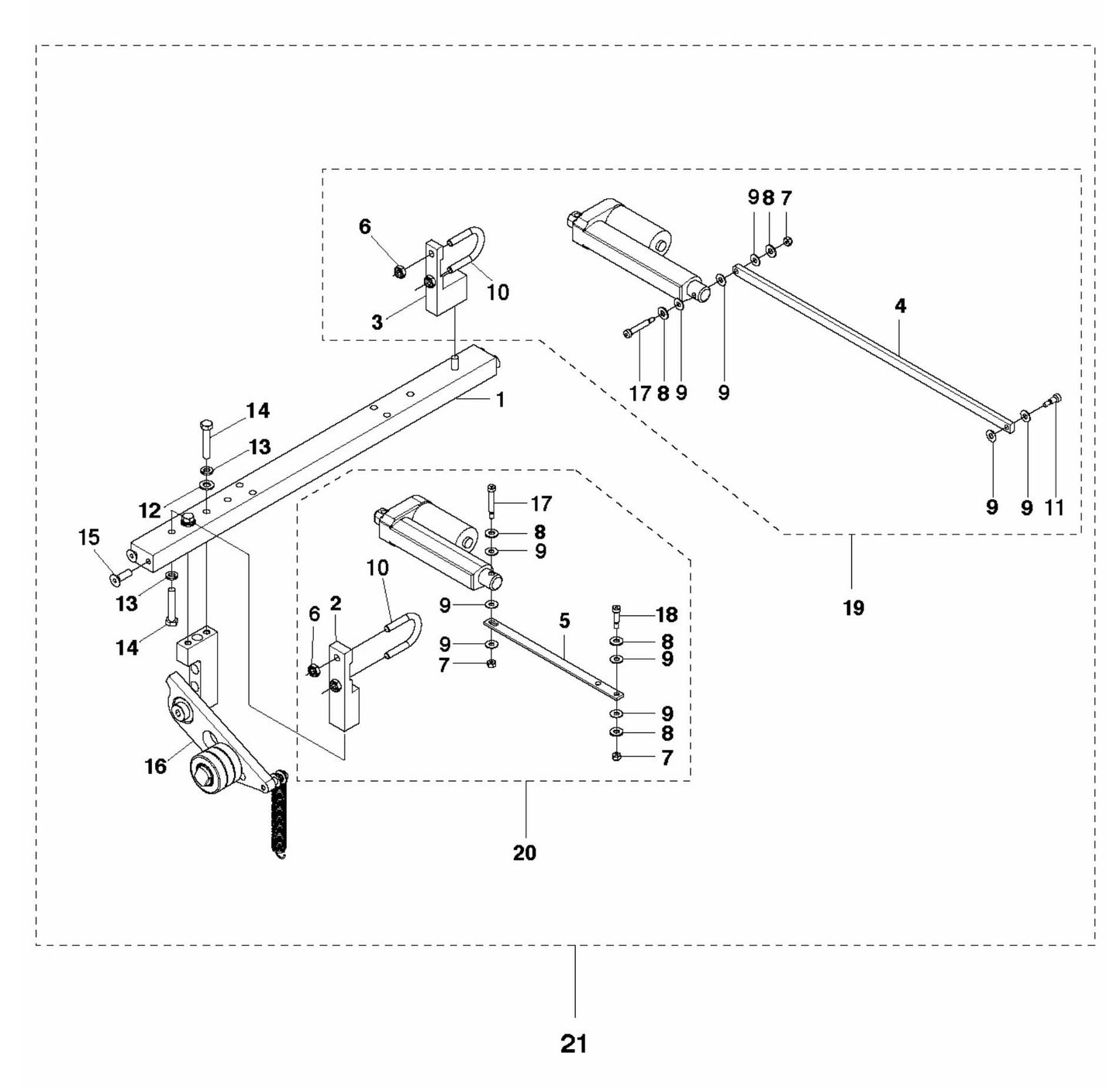 Soff Cut 4200 Pump Cross Bar Assembly Parts