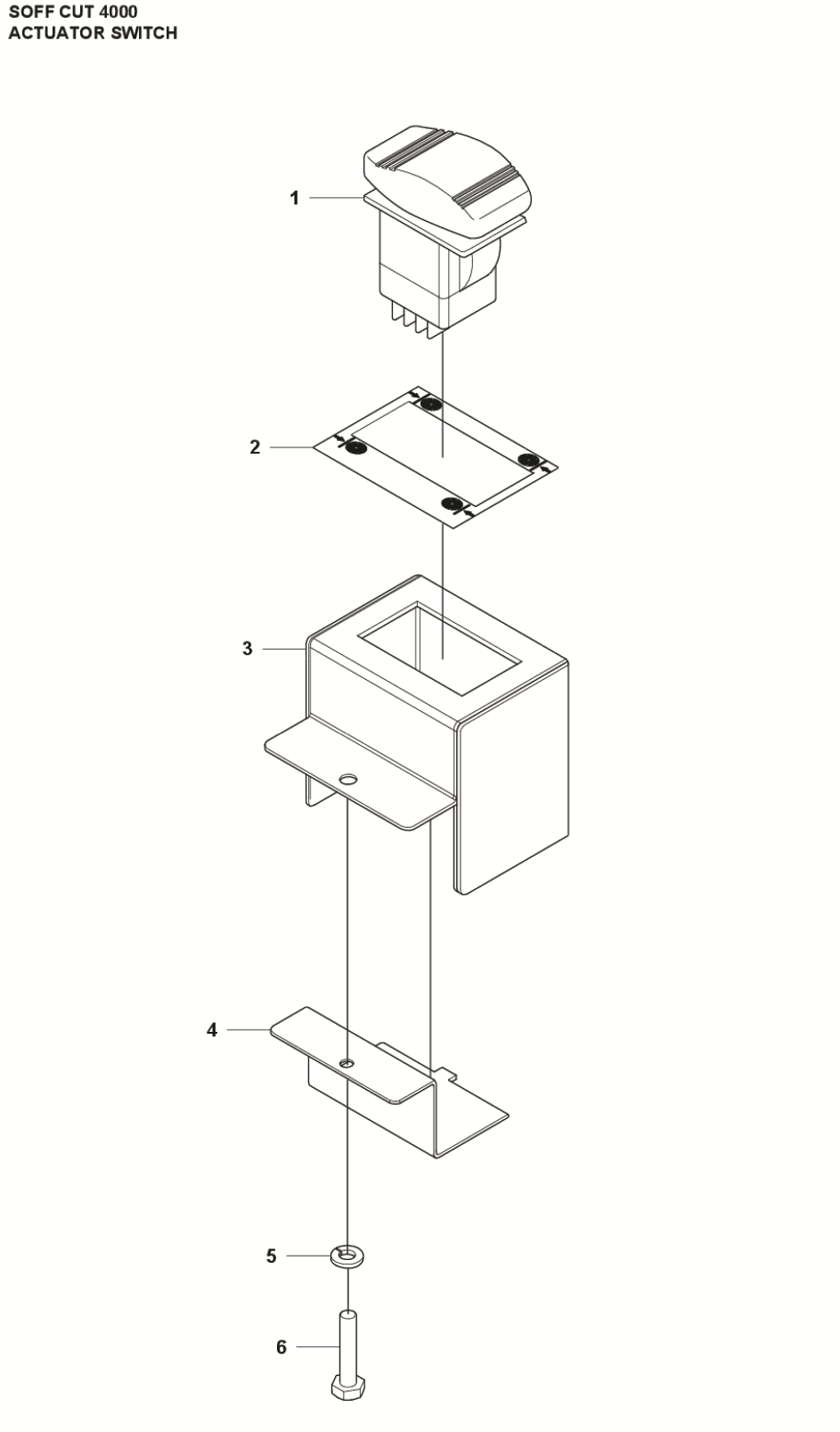 Actuator Switch Parts for Soff Cut 4000 by Husqvarna