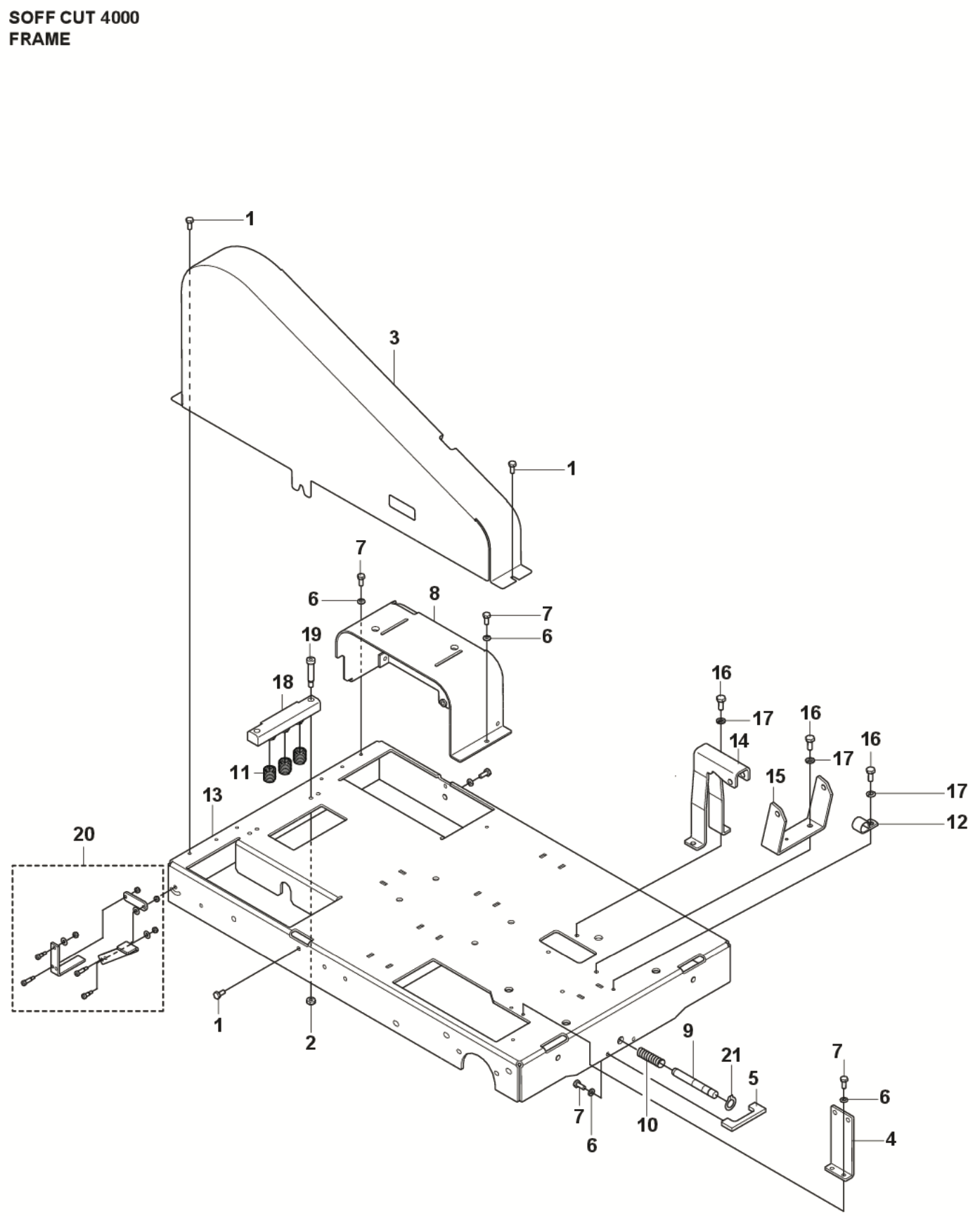 Frame Parts For Soff Cut 4000 by Husqvarna