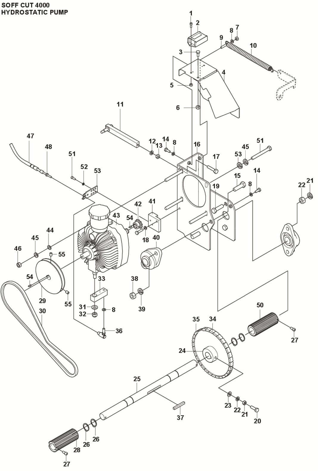Hydrostatic Pump Parts For Soff Cut 4000 by Husqvarna