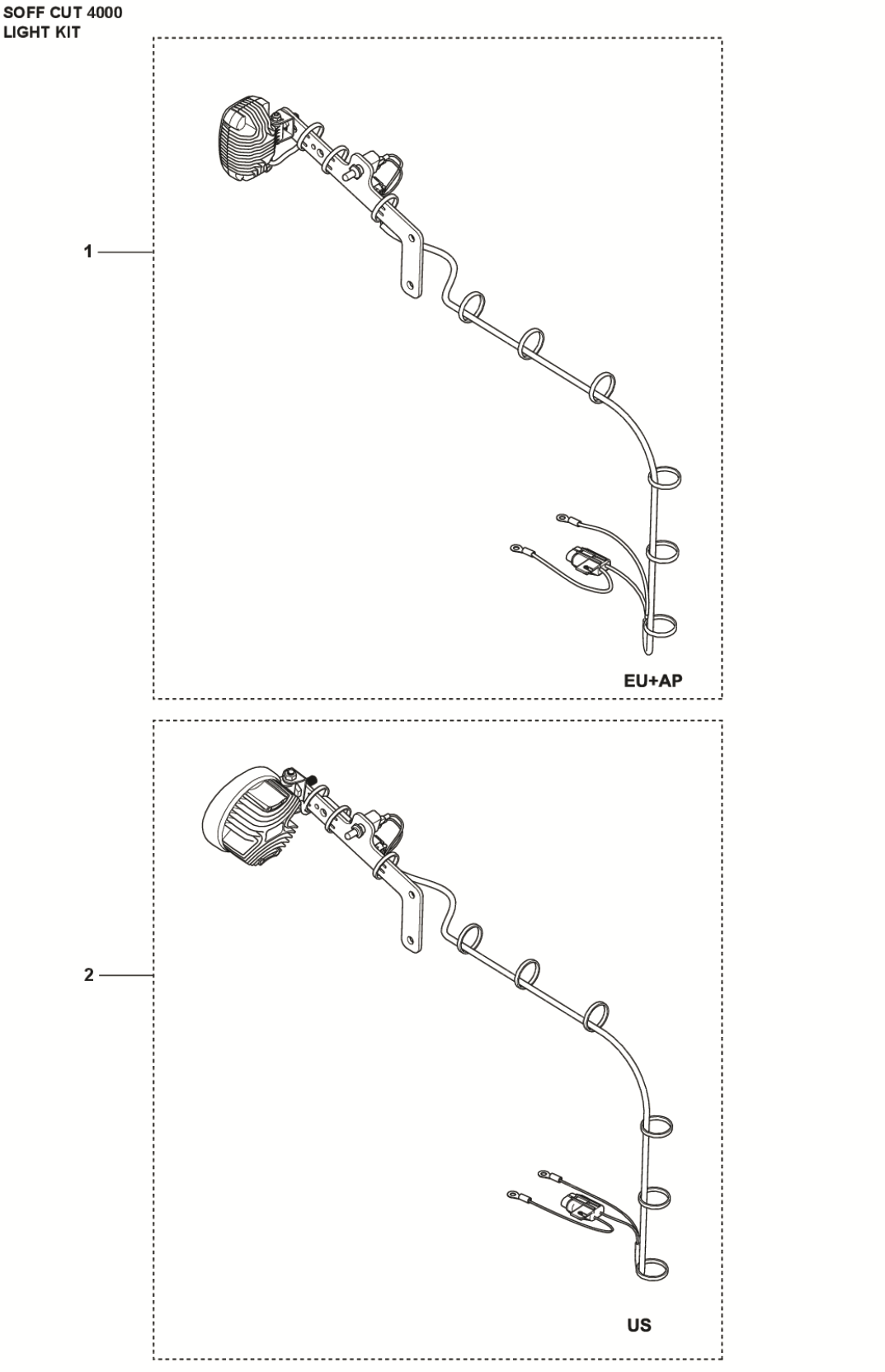 Light Kit parts for Soff Cut 4000 Saw by Husqvarna