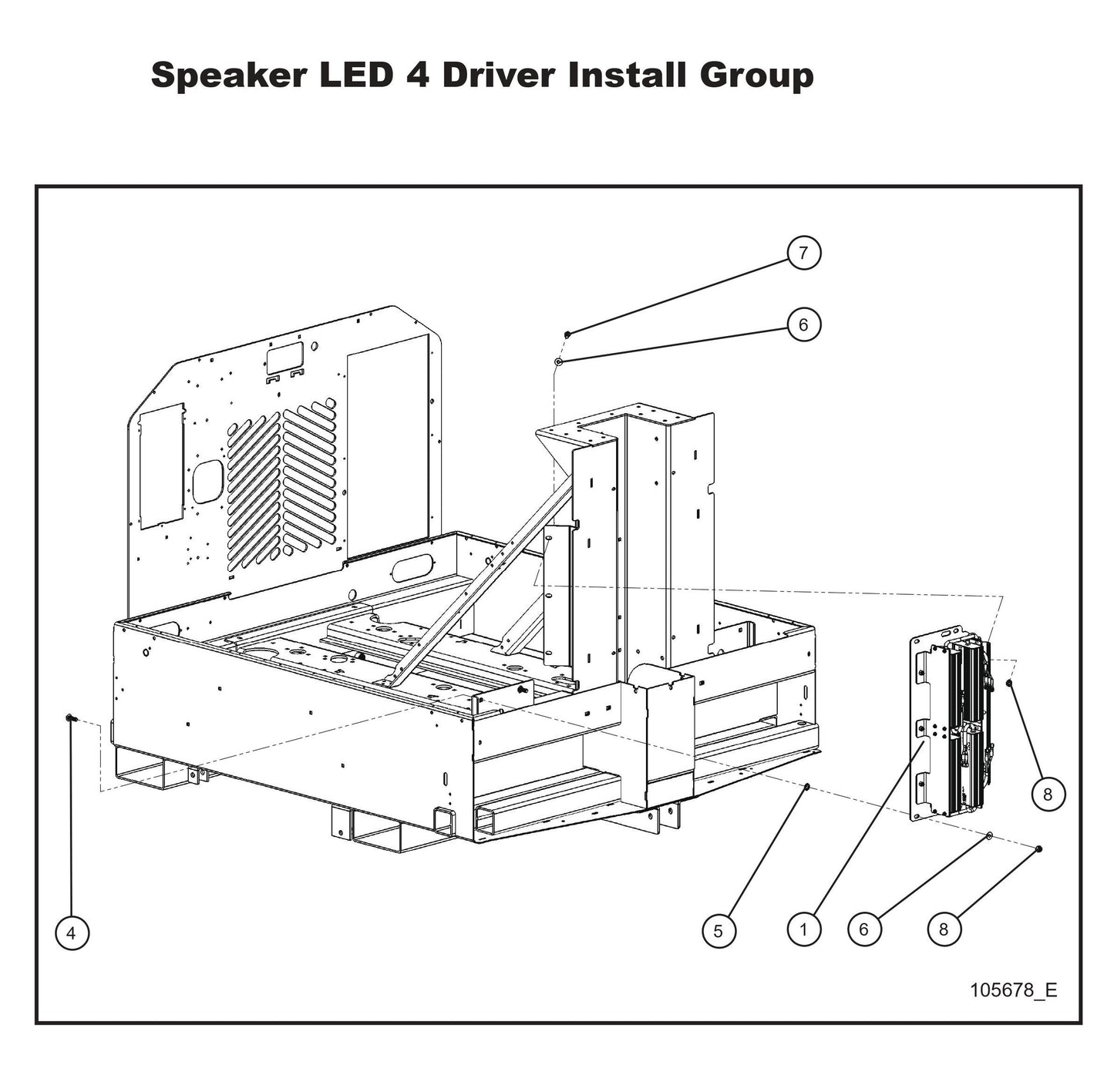Speaker LED 4 Driver Install Group Parts By Allmand
