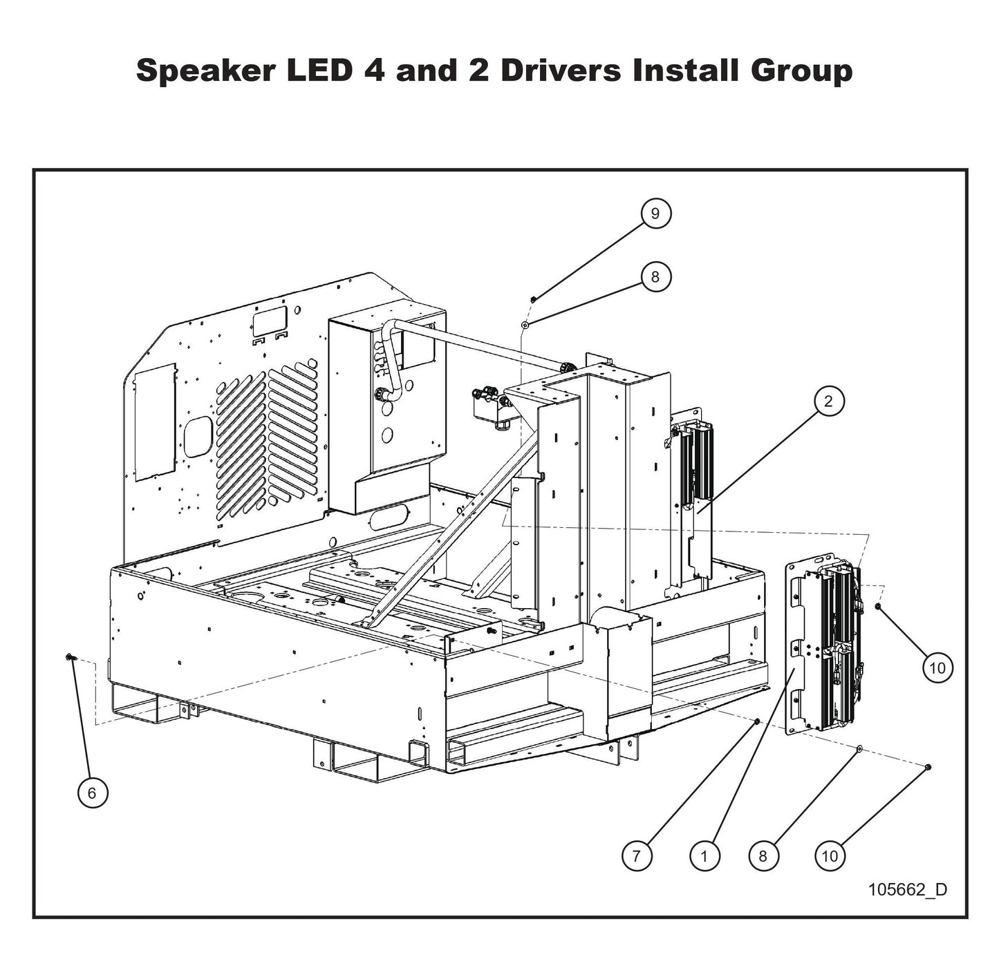 Speaker LED 4 and 2 Drivers Install Group Parts By Allmand