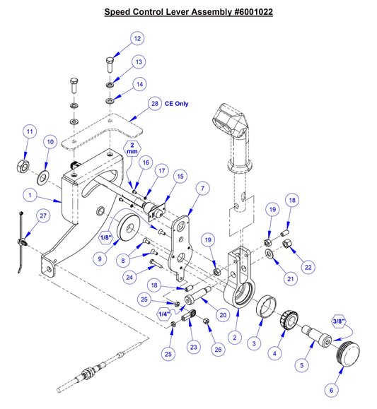 CC5049 Speed Control Lever Assembly