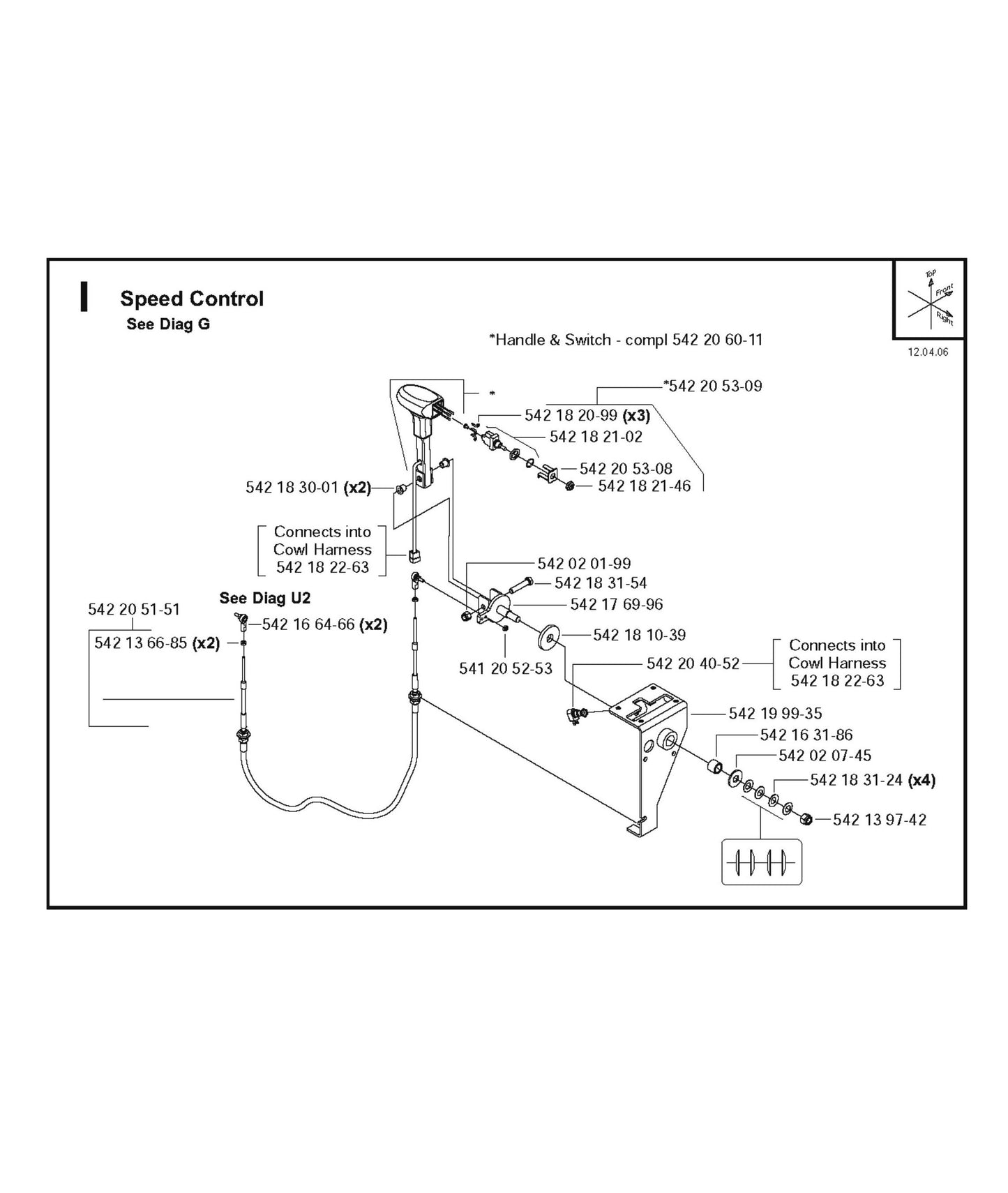 Speed Control Parts for FS4800 D By Husqvarna