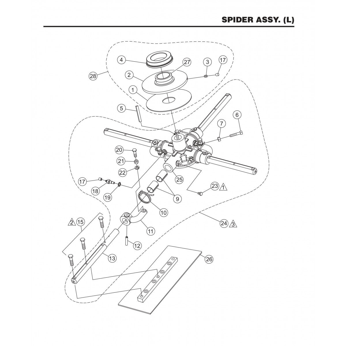 HTN27KTCSL HTN28KTCSL Spider Assembly (L)
