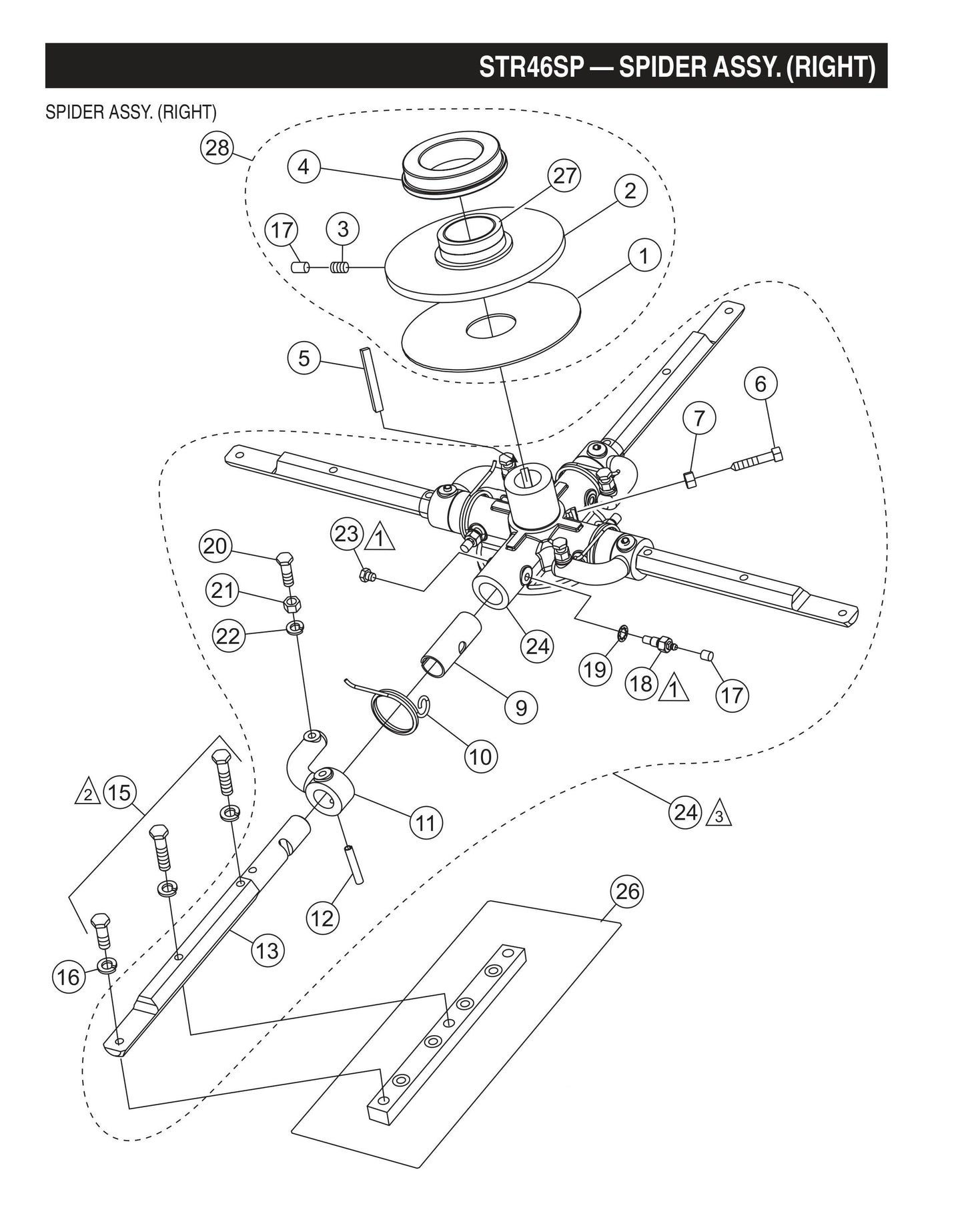 STR46SP STOW-Spider Assembly (Right)