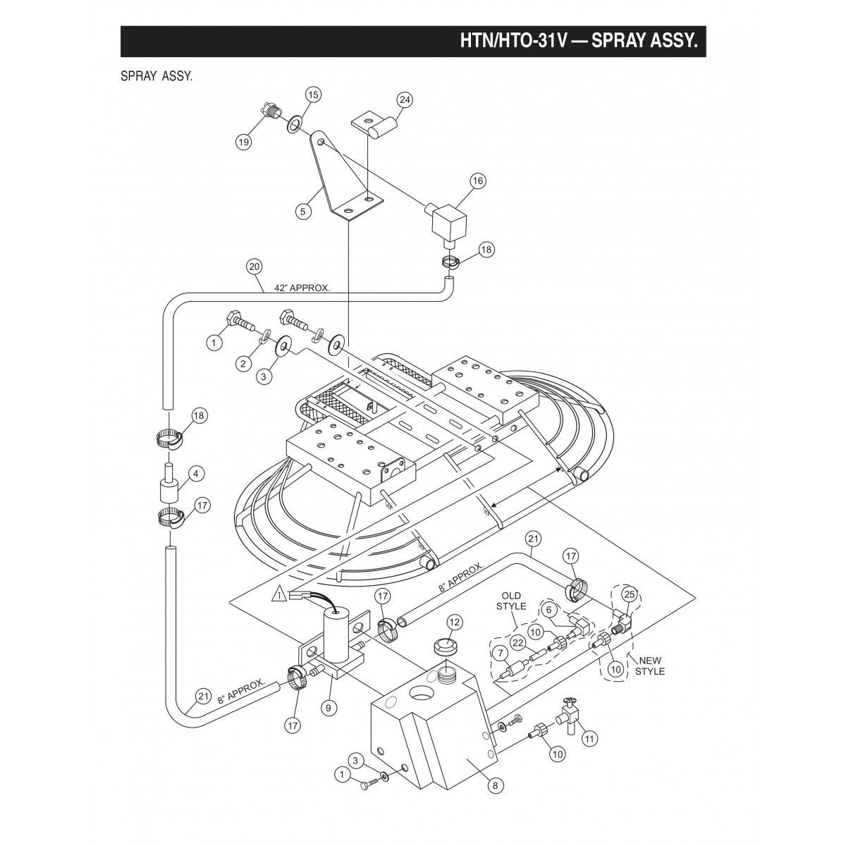 HTN-31VTCSL5 HTO-31VTCSL5 Spray Assembly