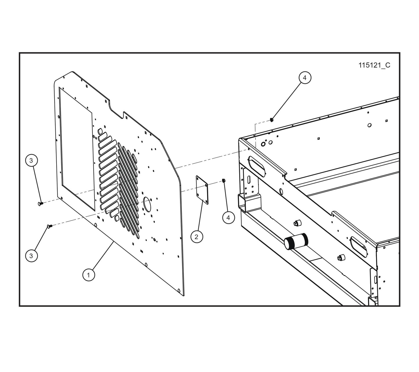 Maxi-Lite-Standard Rear Panel Parts By Allmand
