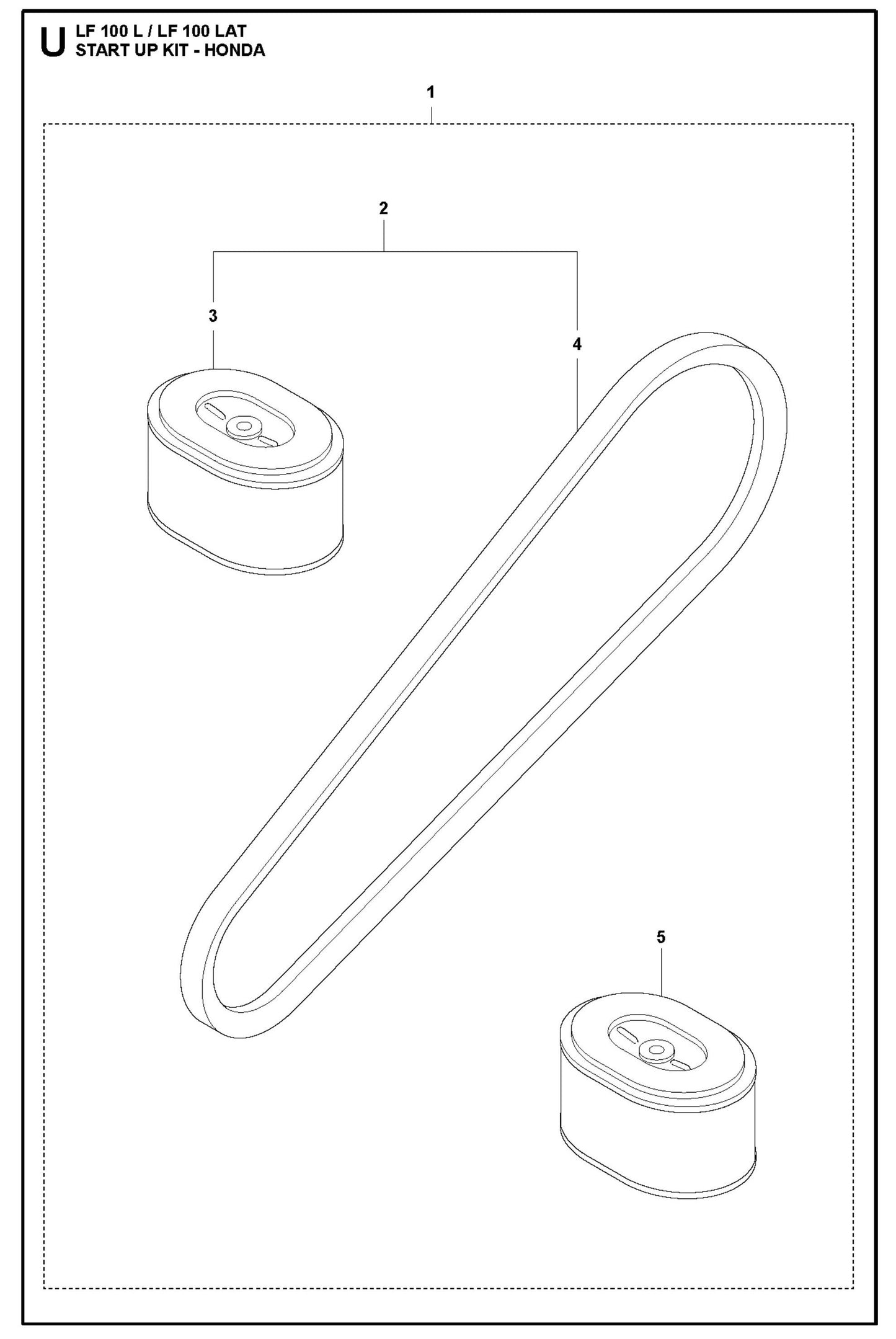 Start Up Kit - Honda Parts For LF 100 LAT Petrol By Husqvarna