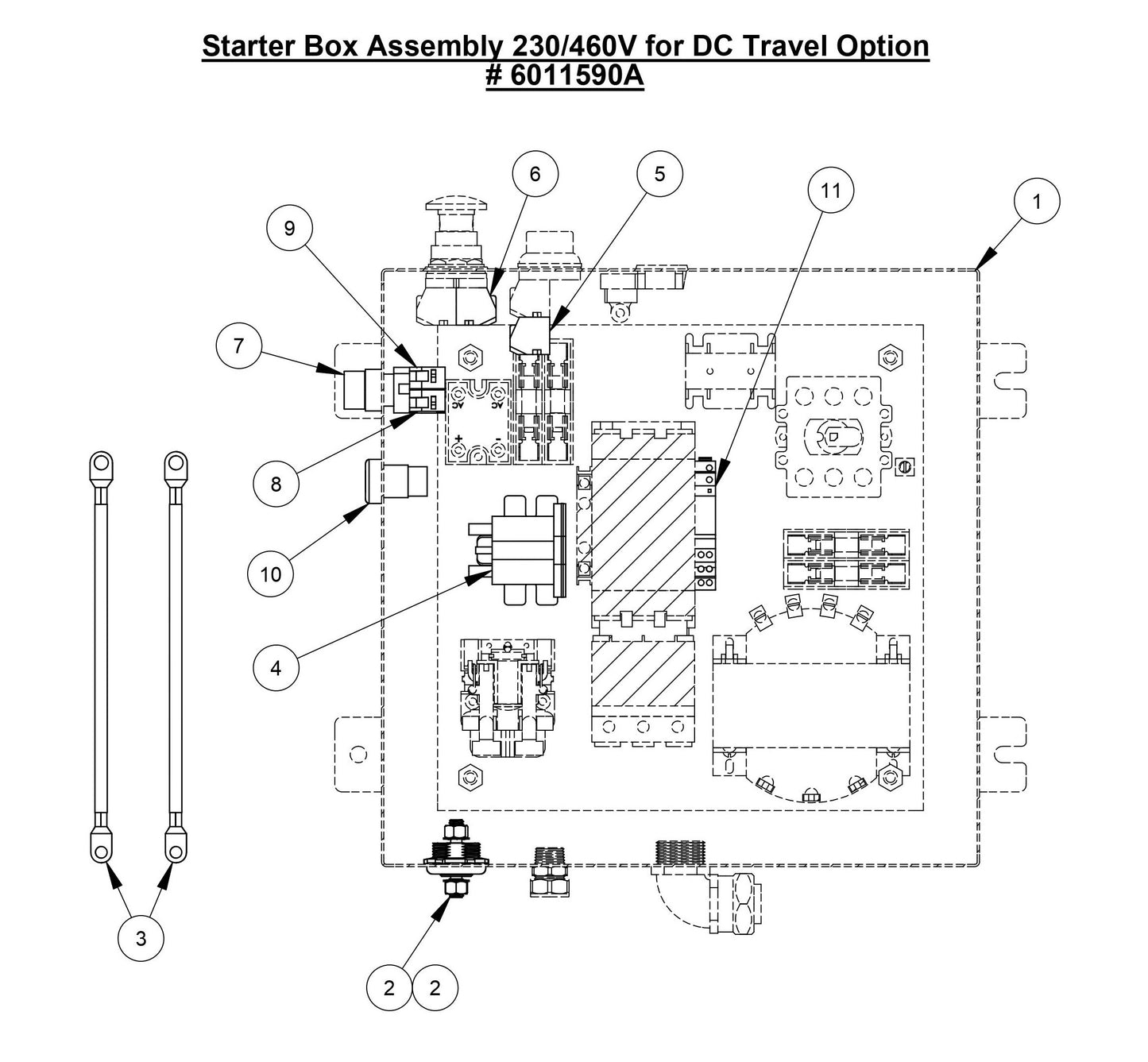 CC3700E-3 Starter Box Assembly For DC Travel Option