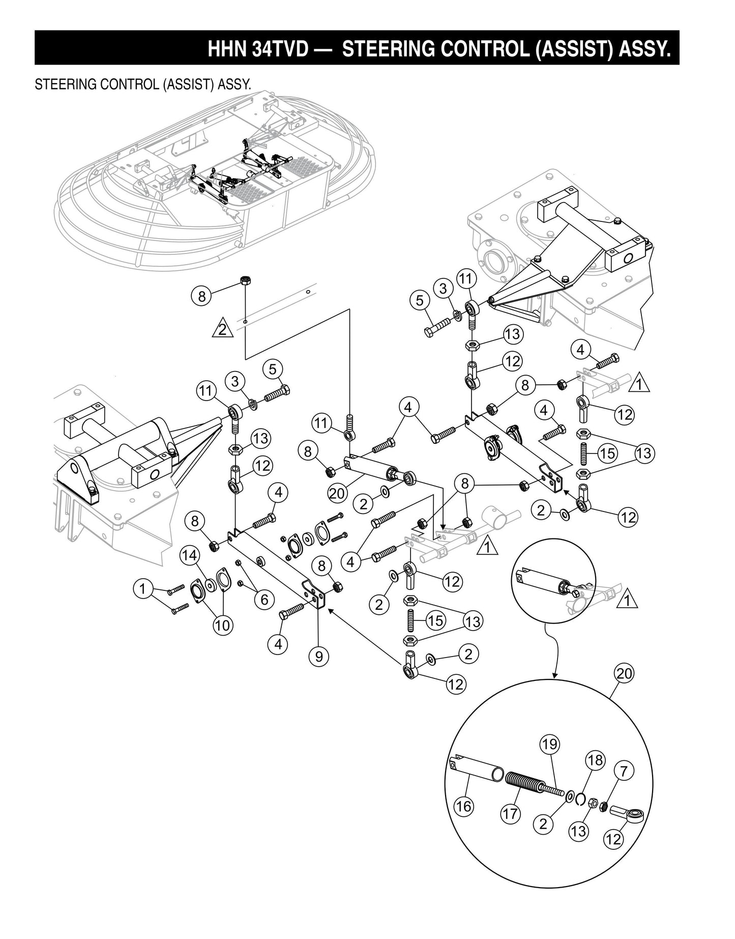 HHN-34TVD Steering Control (Assist) Assembly