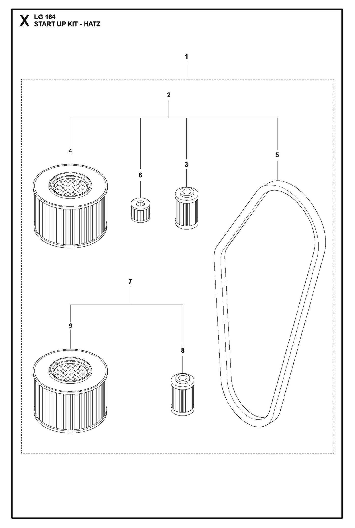 Start up Kit - Hatz Parts For LG 164 Diesel By Husqvarna