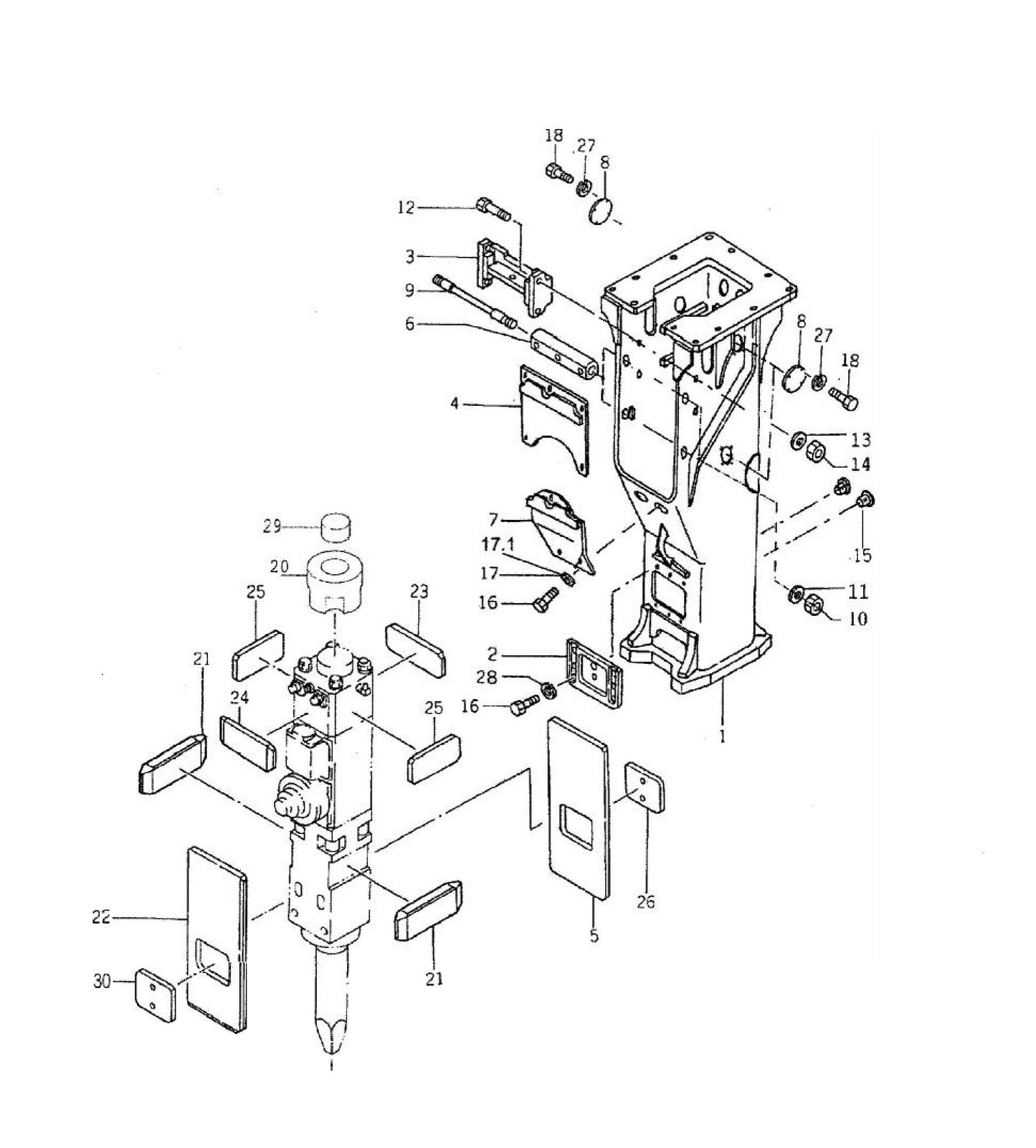 T-Box Assembly Parts for F100 By Husqvarna