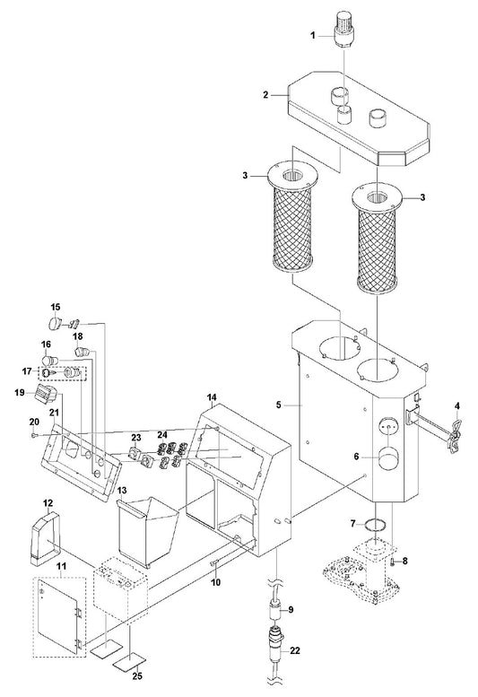 T 4000 Petrol Air Filter Assembly Parts