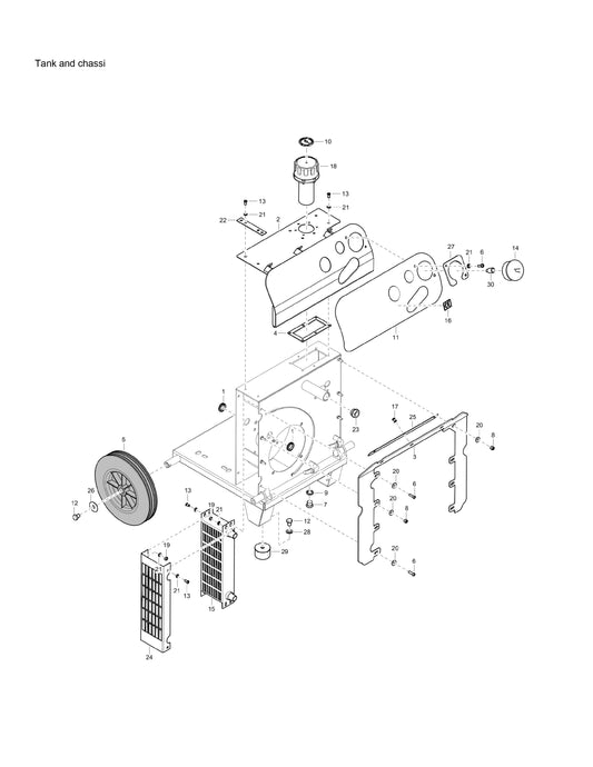 PAC P 9 EU Hydraulic Power Pack Tank And Chassi Assembly Parts By Chicago Pneumatics