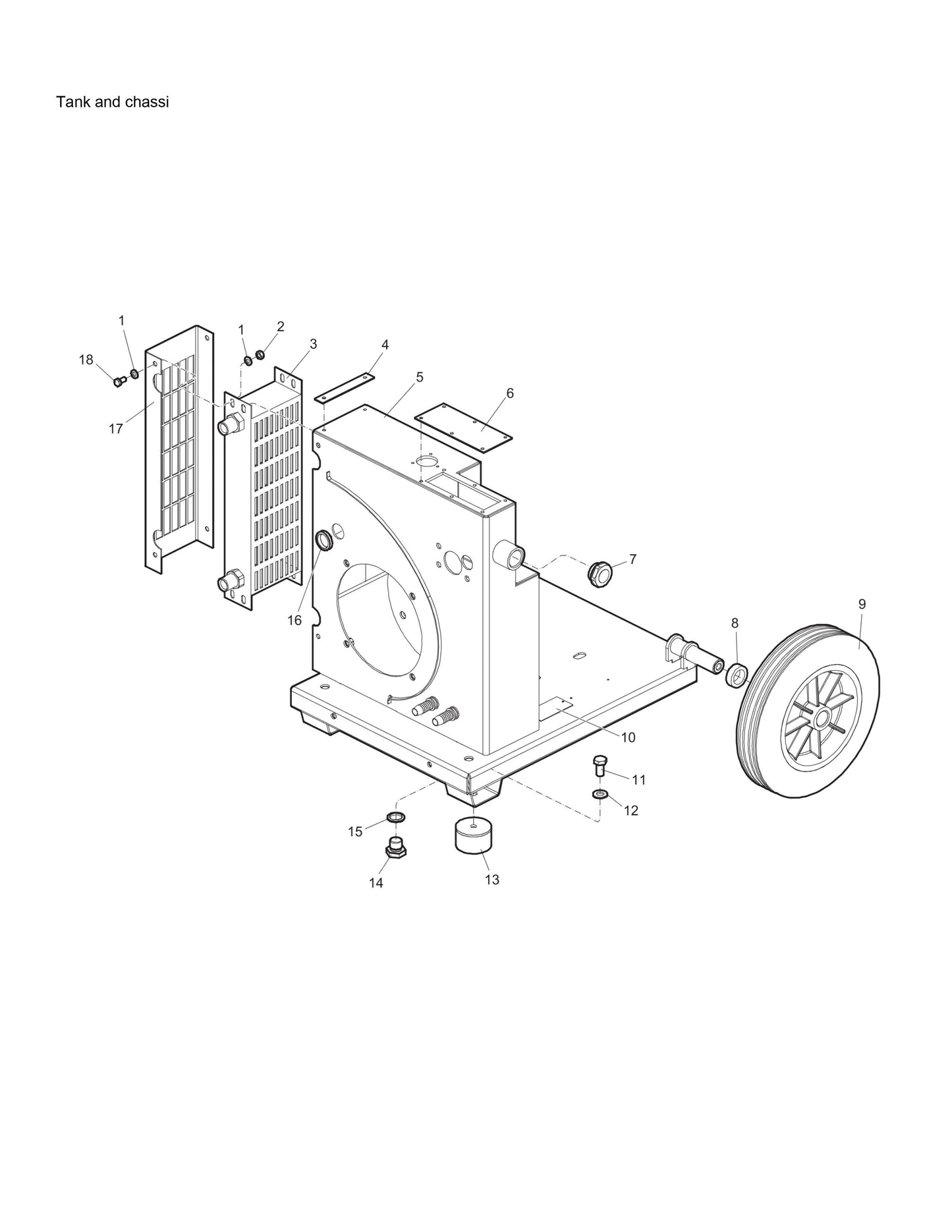 PAC E 6 s/n BGF0000474 - BGF098978 Hydraulic Powerpack Tank And Chassi Assembly Parts By Chicago Pneumatics