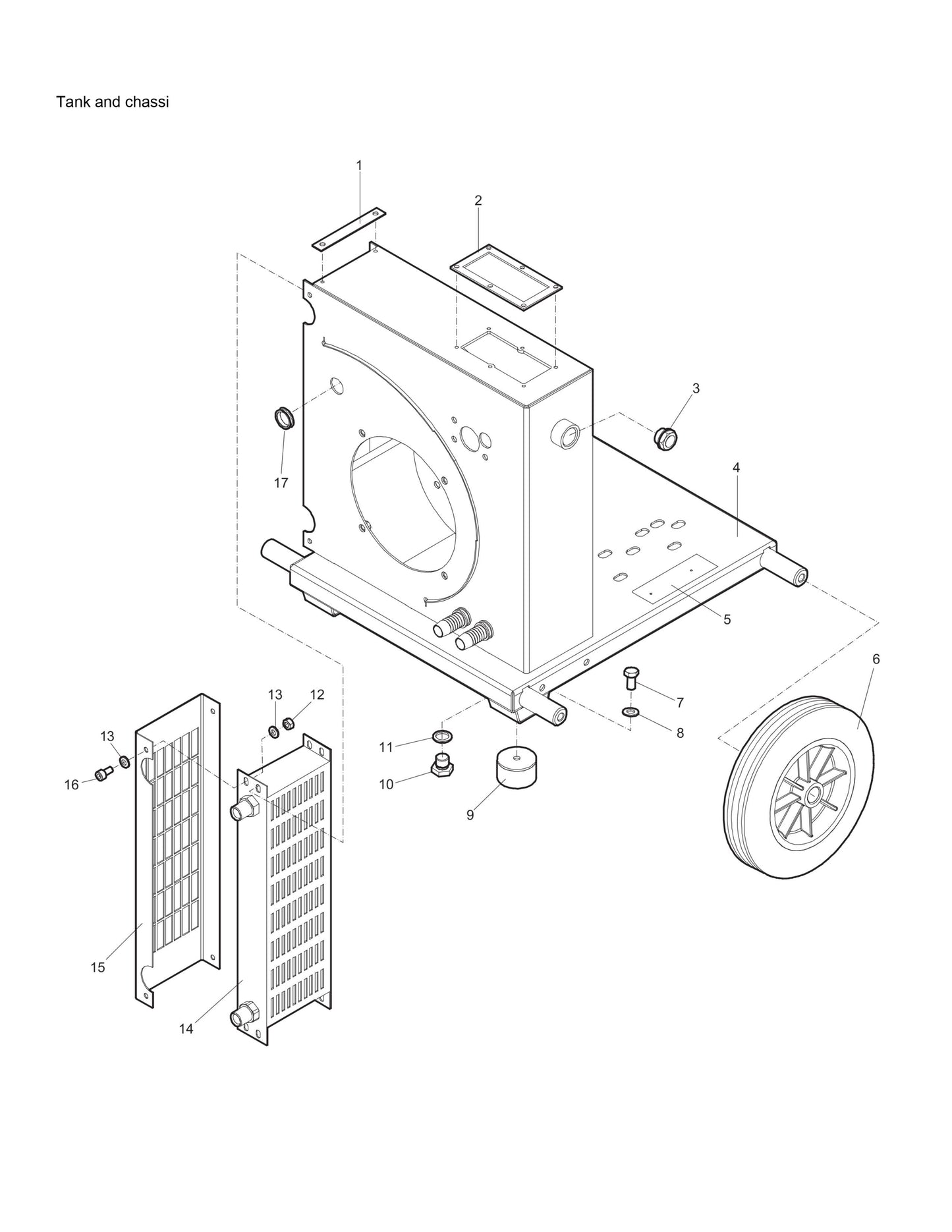 PAC E 11 Hydraulic Power pack Tank and Chassis Assembly Parts By Chicago Pneumatics