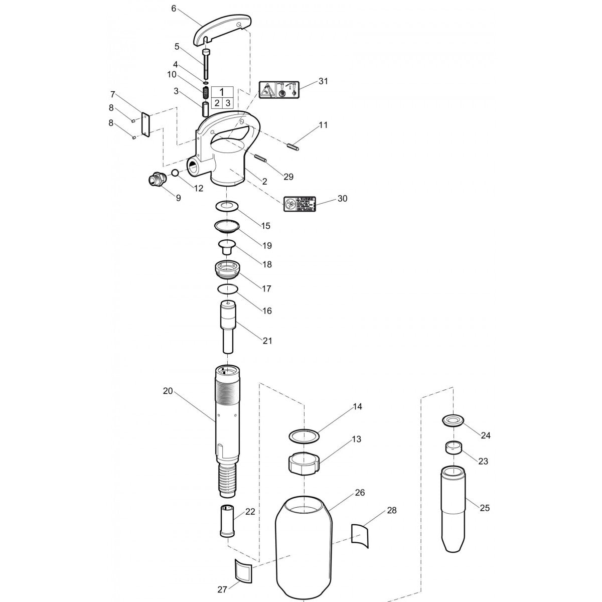 TEX 10PS Pneumatic Pick Hammer