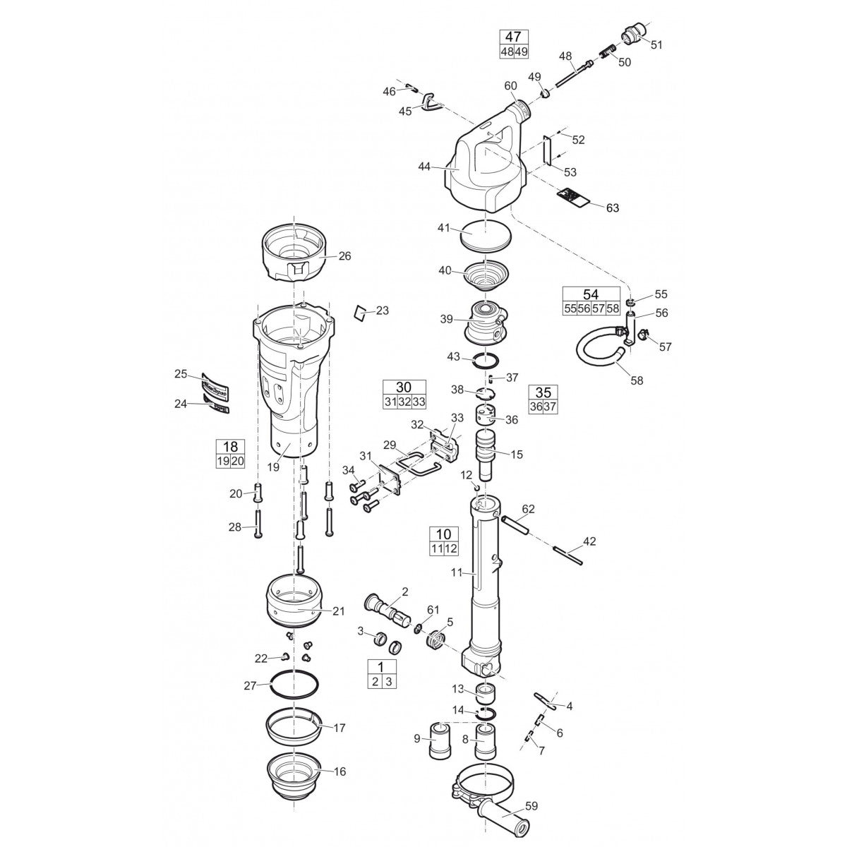 TEX 12PE Pneumatic Pick Hammer